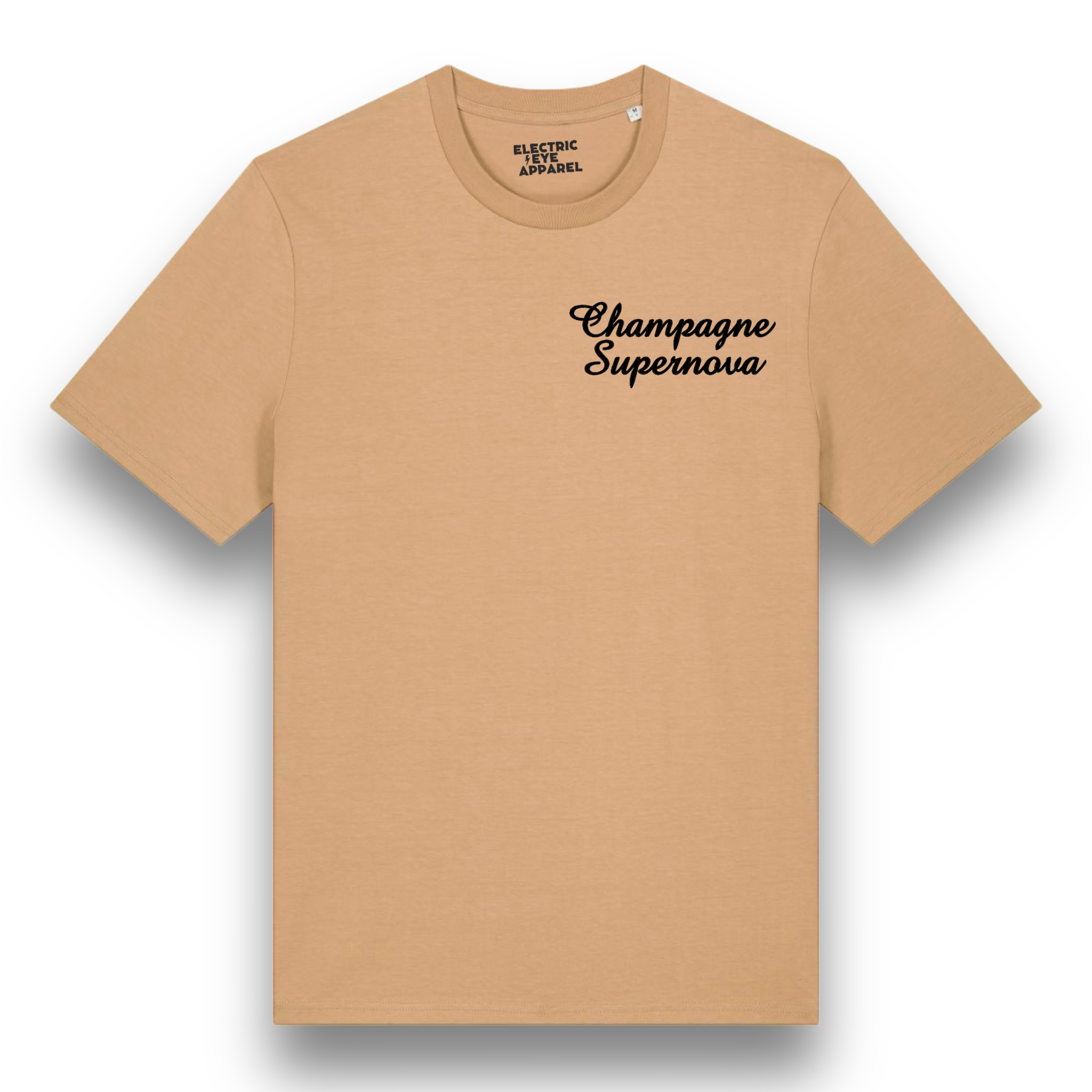 'CHAMPAGNE SUPERNOVA' left chest embroidered premium organic unisex medium fit 'creator' t-shirt - inspired by Oasis