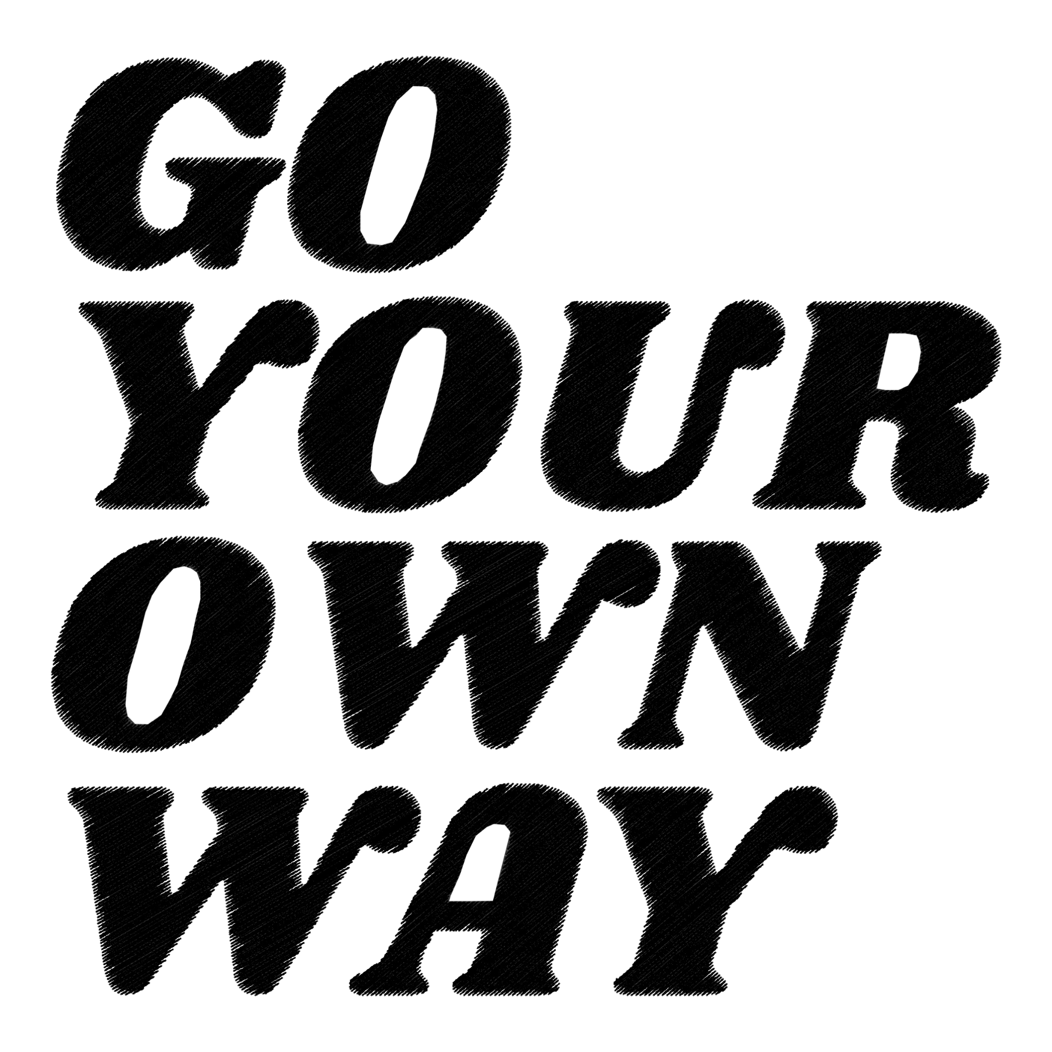 'GO YOUR OWN WAY' left chest embroidered premium organic unisex vintage aged t-shirt - inspired by Fleetwood Mac / Stevie Nicks