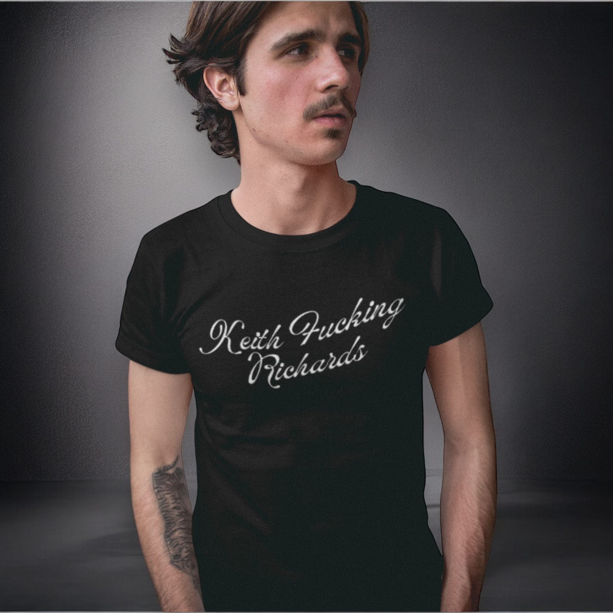 Custom Fucking Embroidery - choose your own name embroidered on a premium organic iconic men's 'Rocker' t-shirt - custom thread colour