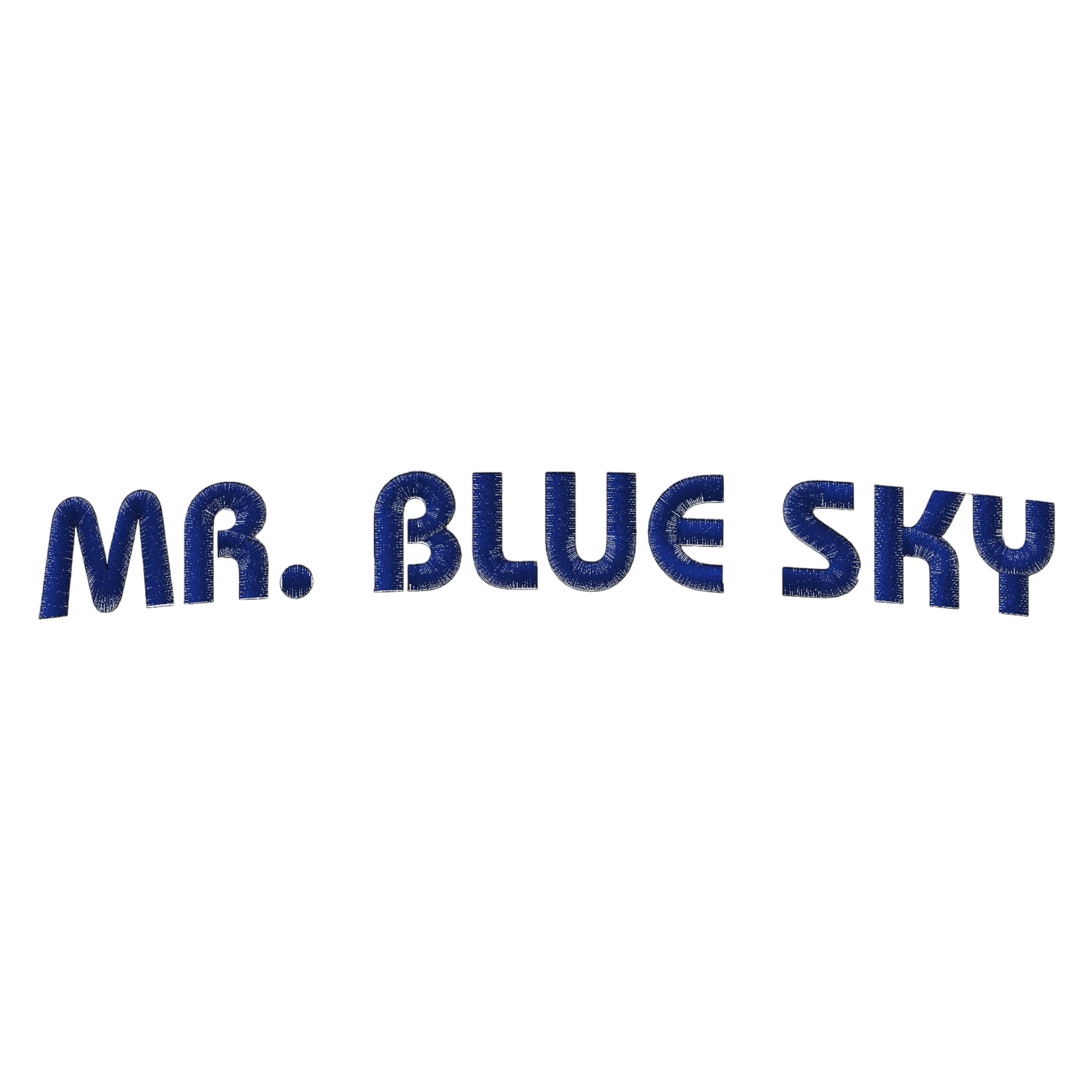 '先生。 BLUE SKY' 刺绣有机棉男女通用卫衣