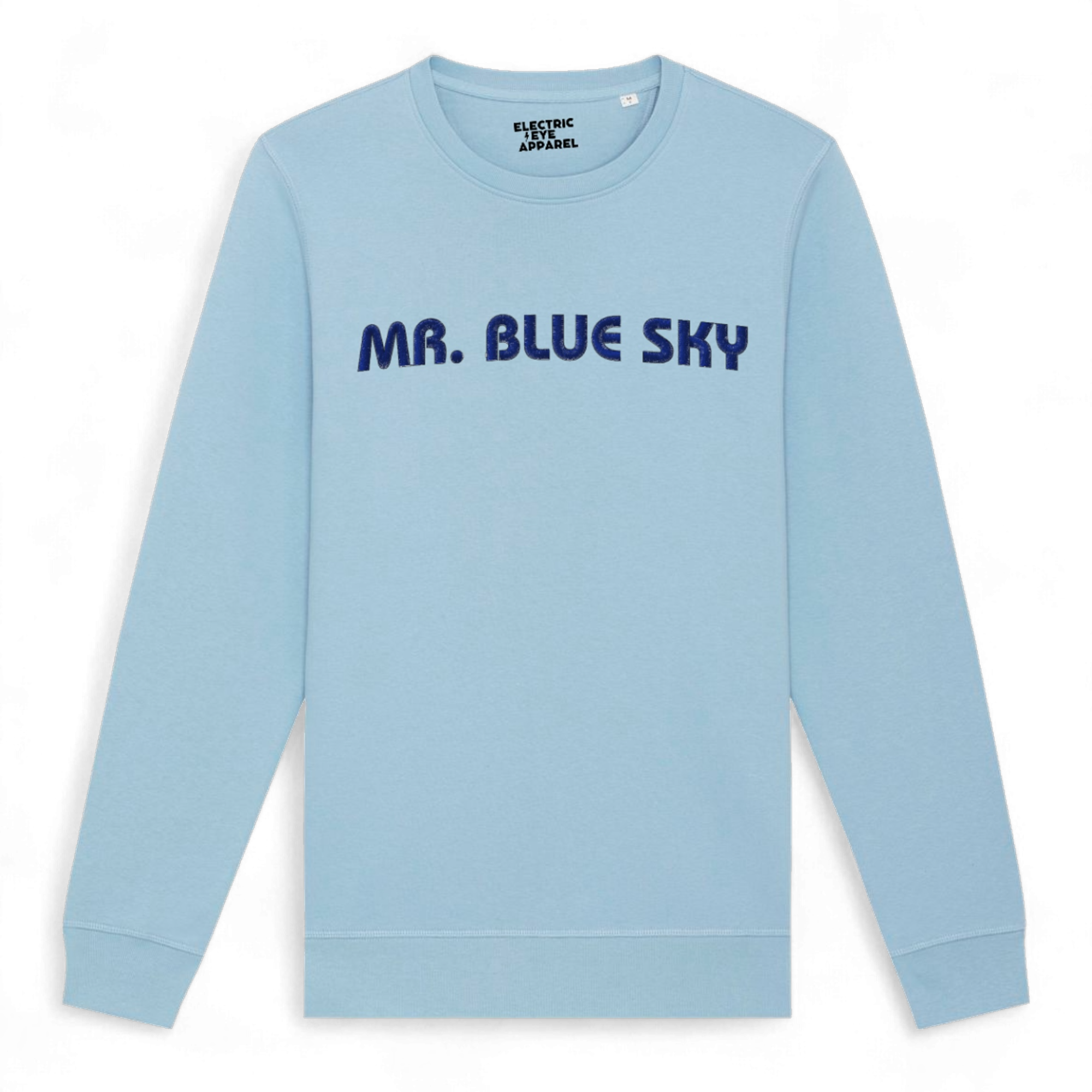 'MR. BLUE SKY' embroidered premium organic cotton sweatshirt - inspired by Electric Light Orchestra