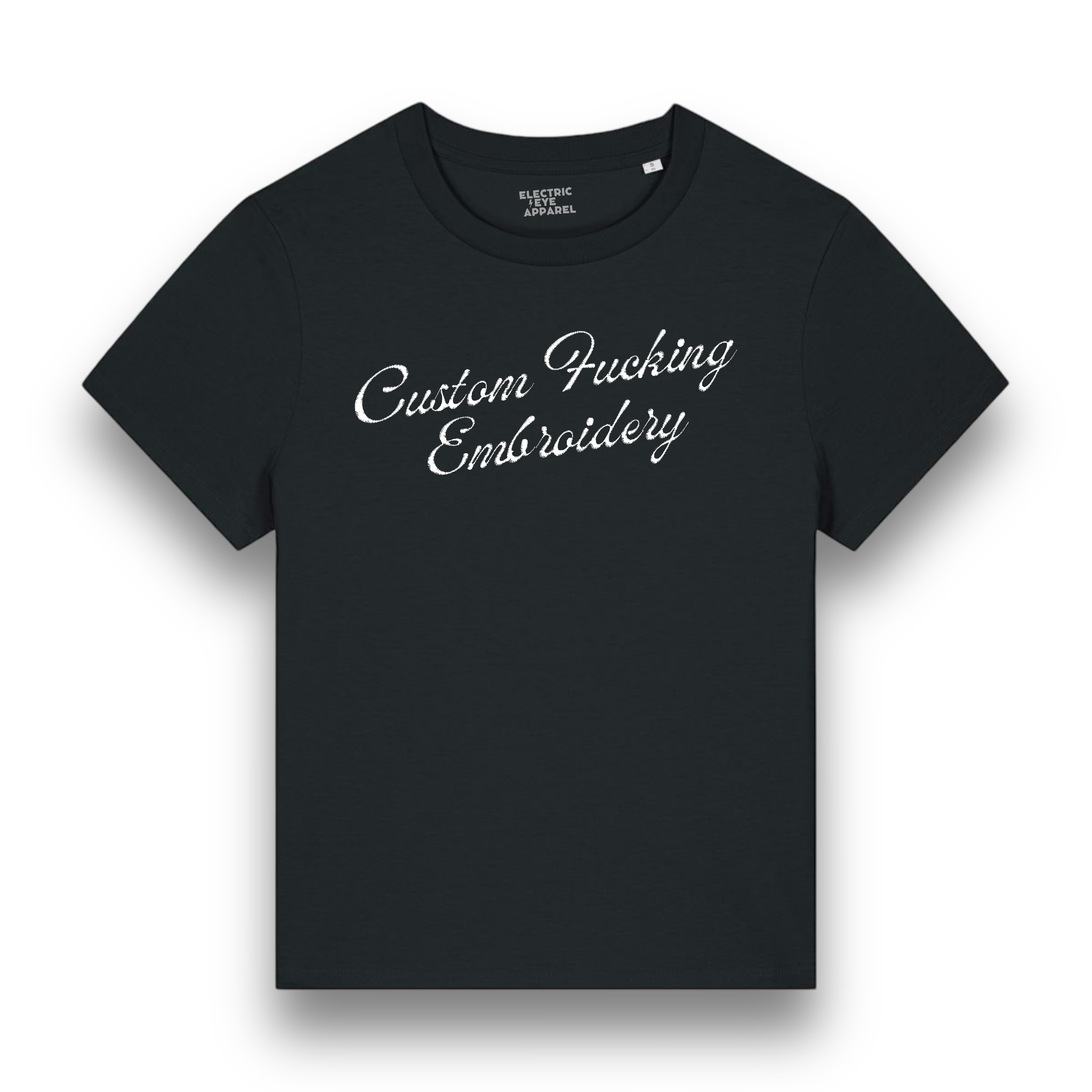 Custom F cking Embroidery - choose your own name embroidered on a premium organic iconic women's 'Muser' t-shirt - custom thread colour