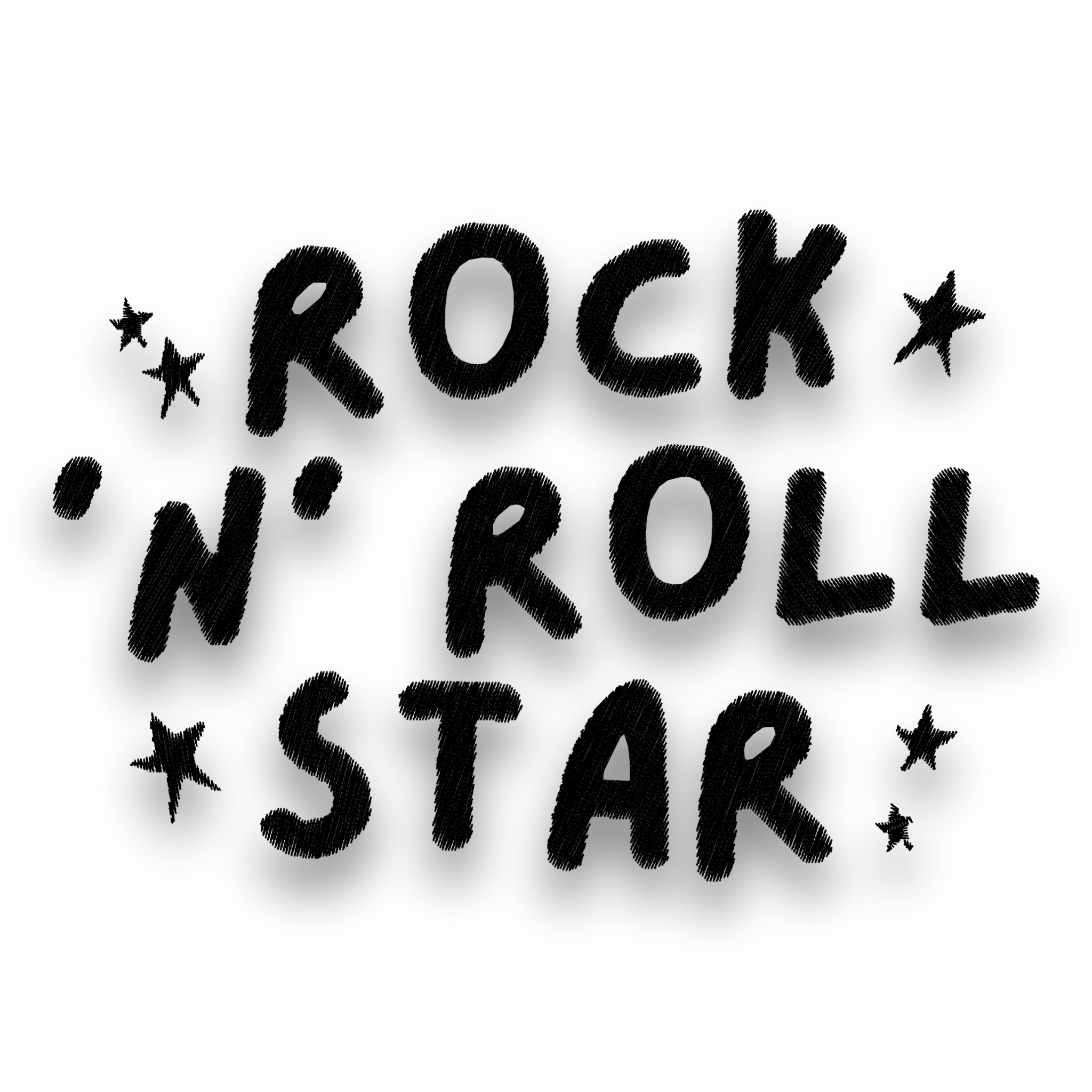 'ROCK 'N' ROLL STAR' embroidered premium organic cotton unisex sweatshirt - inspired by Oasis