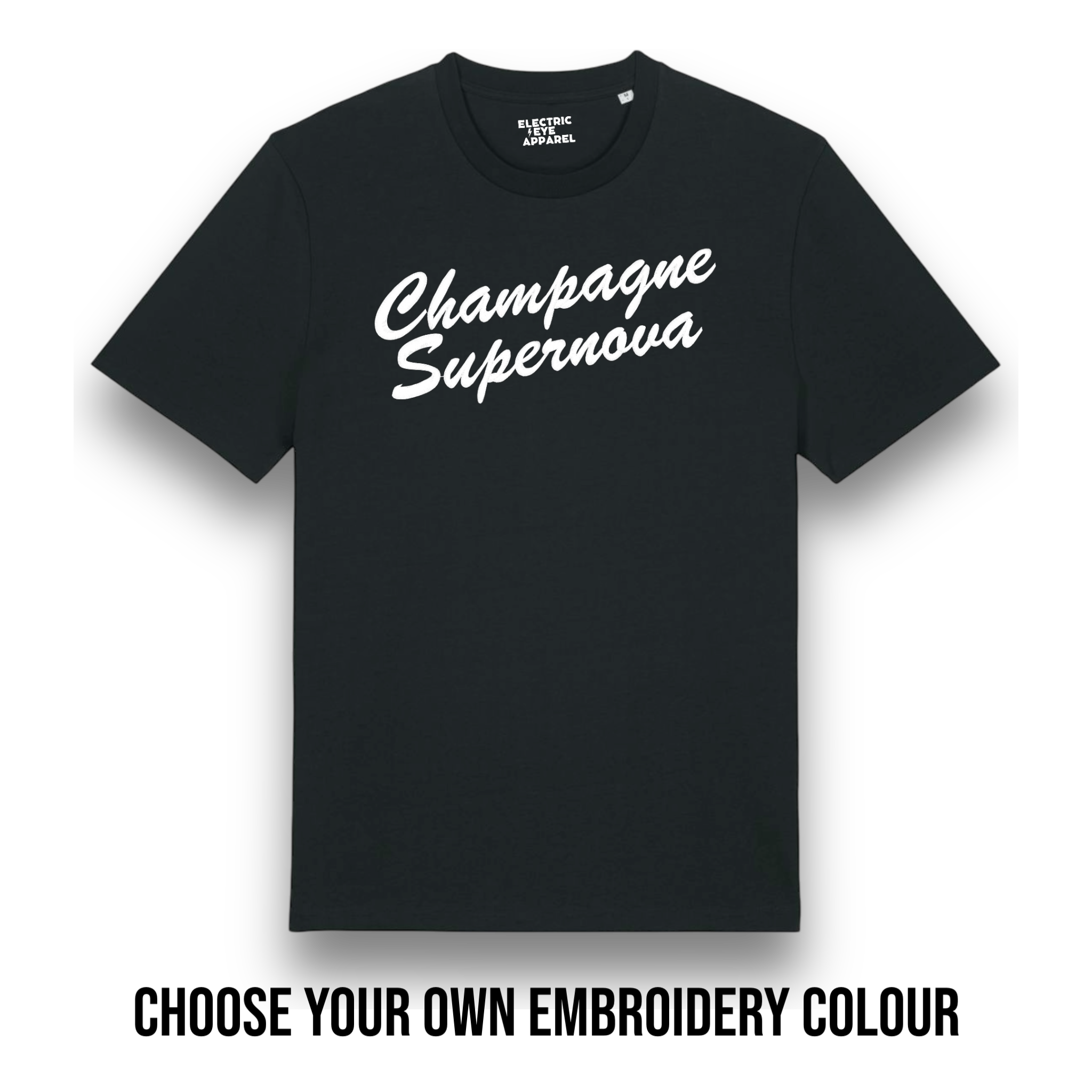 'CHAMPAGNE SUPERNOVA' embroidered premium organic iconic men's 'Creator 2.0' t-shirt - inspired by Oasis