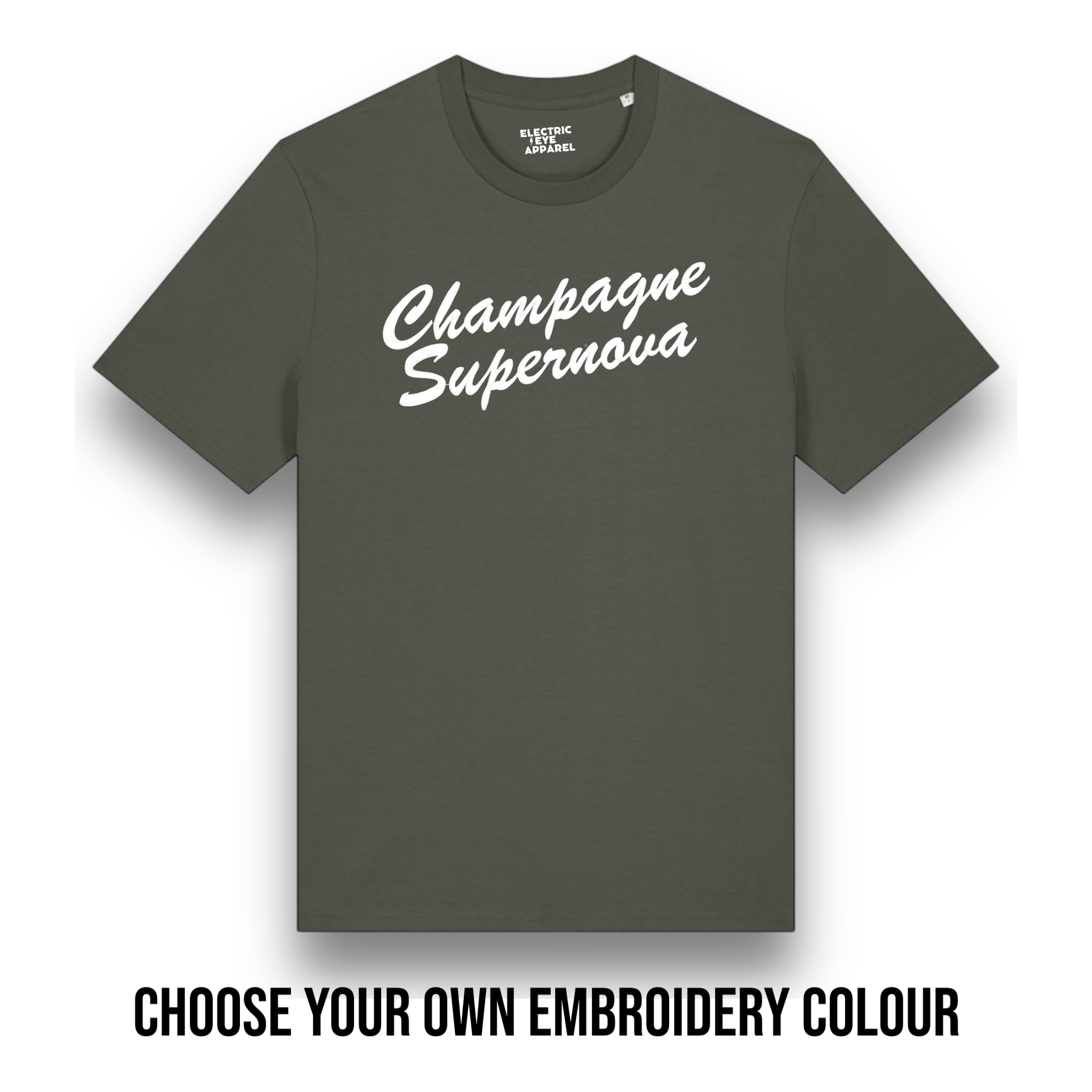 'CHAMPAGNE SUPERNOVA' embroidered premium organic iconic men's 'Creator 2.0' t-shirt - inspired by Oasis