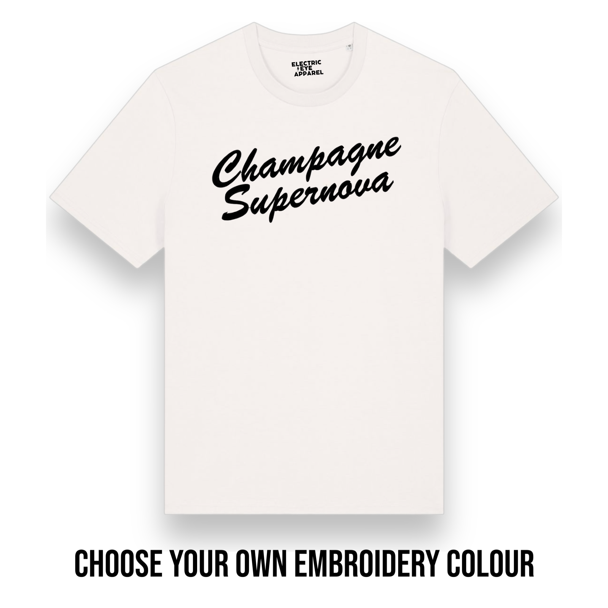 'CHAMPAGNE SUPERNOVA' embroidered premium organic iconic men's 'Creator 2.0' t-shirt - inspired by Oasis