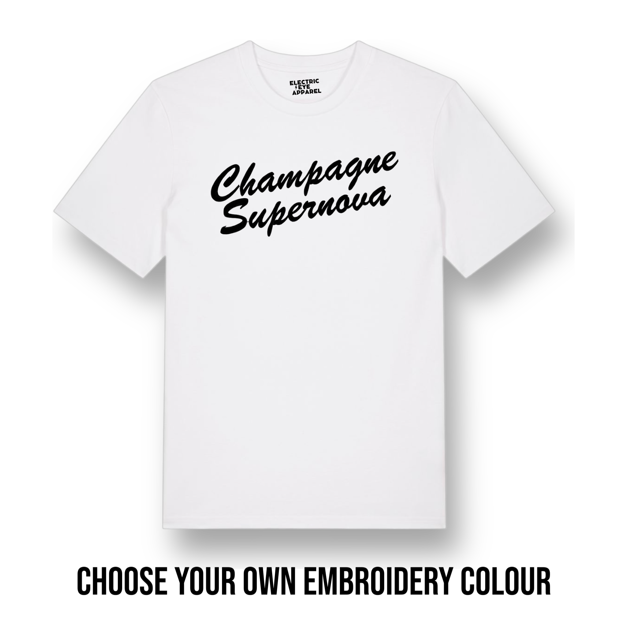 'CHAMPAGNE SUPERNOVA' embroidered premium organic iconic men's 'Creator 2.0' t-shirt - inspired by Oasis