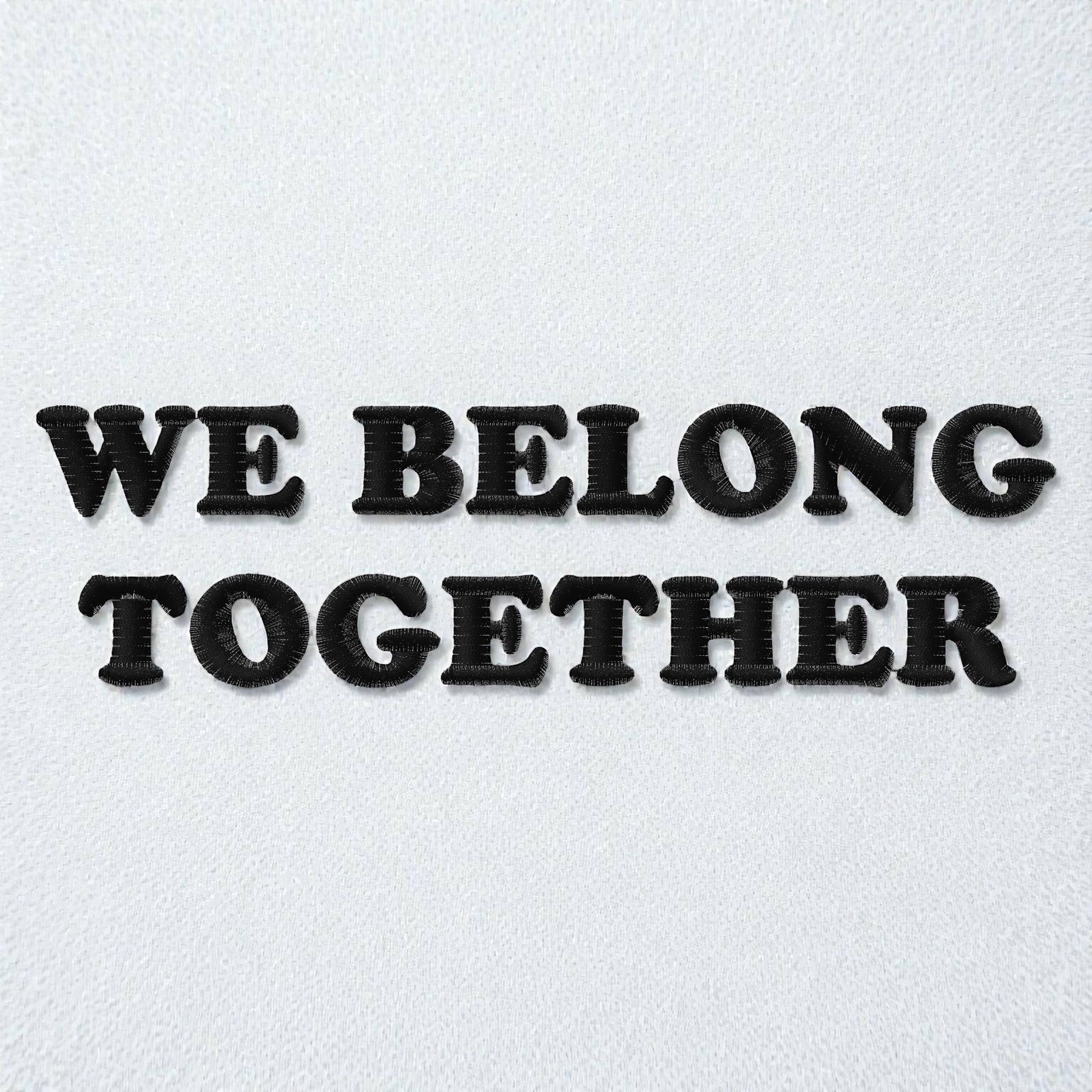 'WE BELONG TOGETHER' embroidered premium organic unisex 'Creator' t-shirt - sizes XXS-6XL