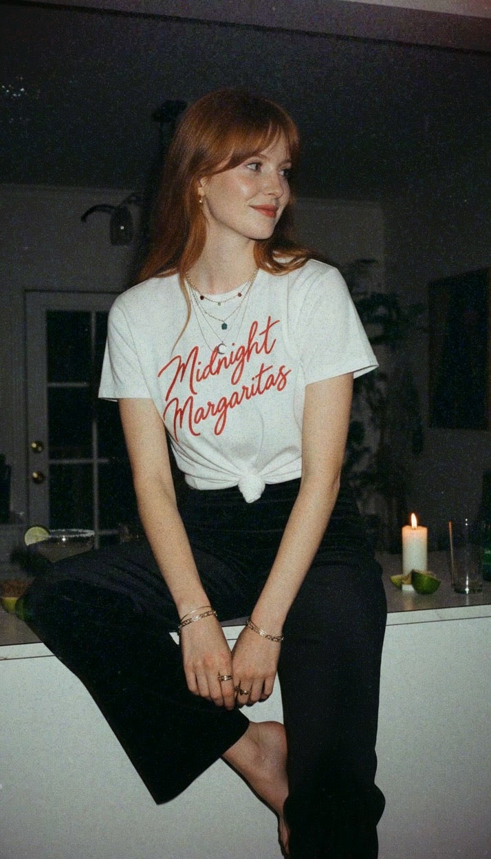 'Midnight Margaritas' embroidered premium organic women's classic fit 'Muser' t-shirt - sizes XS-5XL