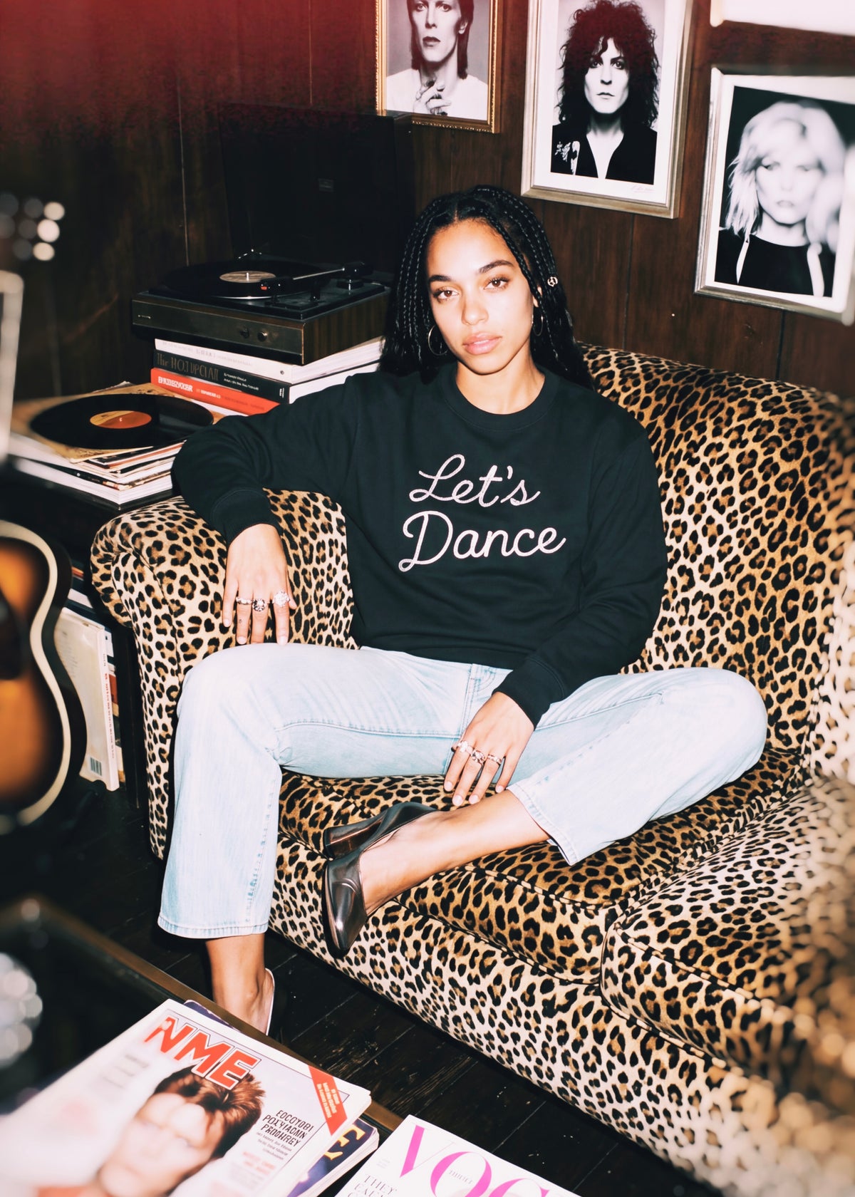 Unisex 'LET'S DANCE' embroidered organic cotton 'Thinker' sweatshirt - extended sizing XXS-5XL