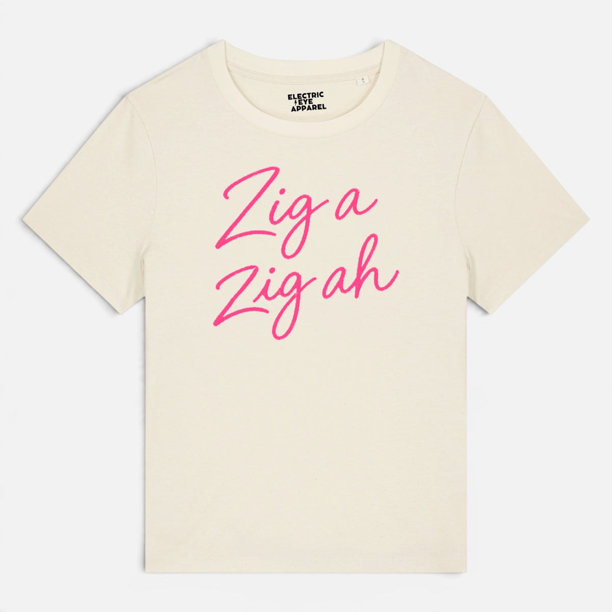 'ZIG A ZIG AH' hand-embroidered style premium organic women's classic fit 'Muser' t-shirt