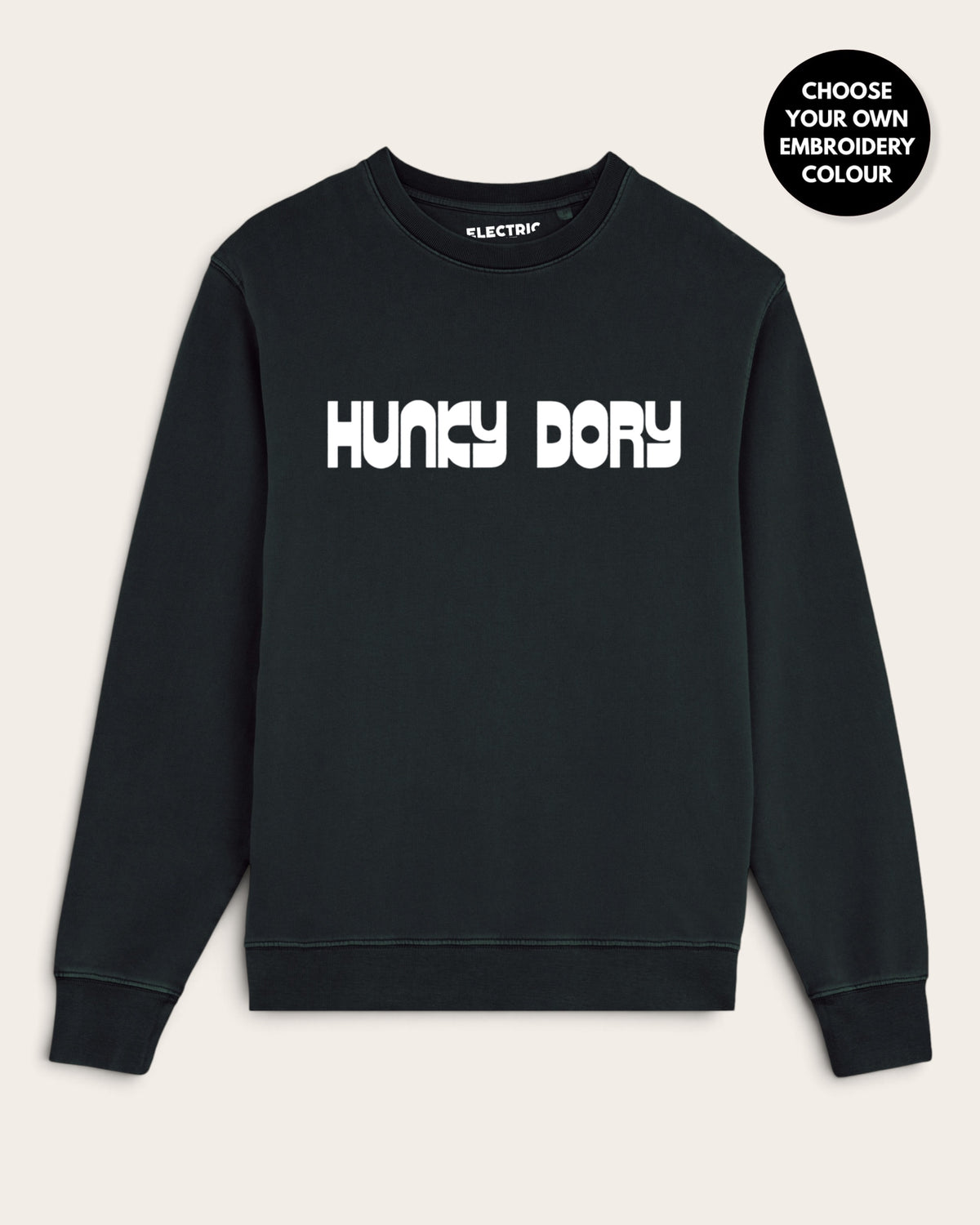 Men's 'HUNKY DORY' embroidered organic 'Matcher' sweatshirt