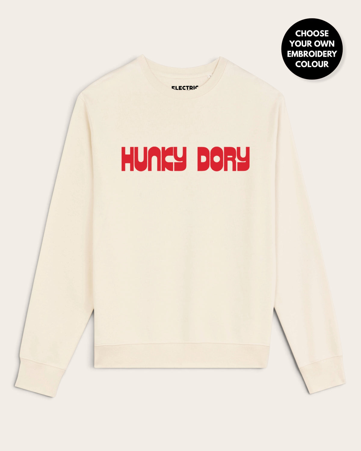 Men's 'HUNKY DORY' embroidered organic 'Matcher' sweatshirt