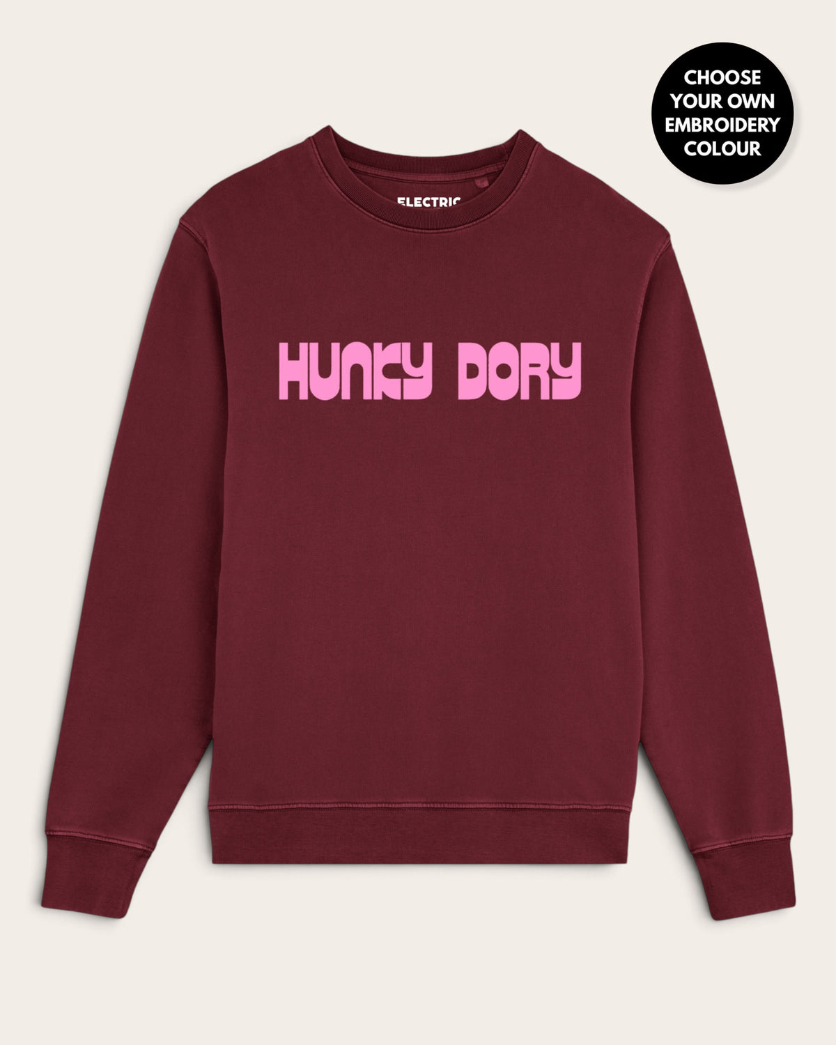 Men's 'HUNKY DORY' embroidered organic 'Matcher' sweatshirt