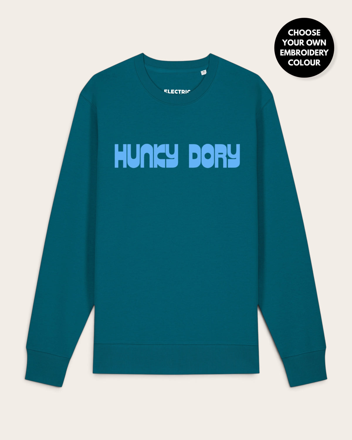 Men's 'HUNKY DORY' embroidered organic 'Matcher' sweatshirt