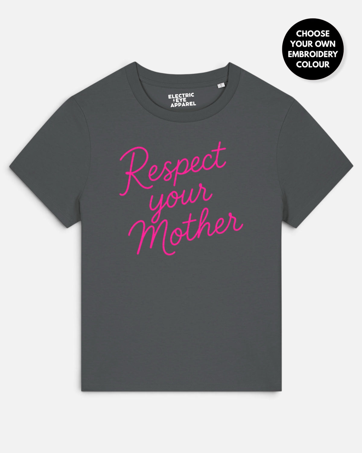 'RESPECT YOUR MOTHER' hand-embroidered style premium organic women's classic fit 'Muser' t-shirt - sizes XS-5XL
