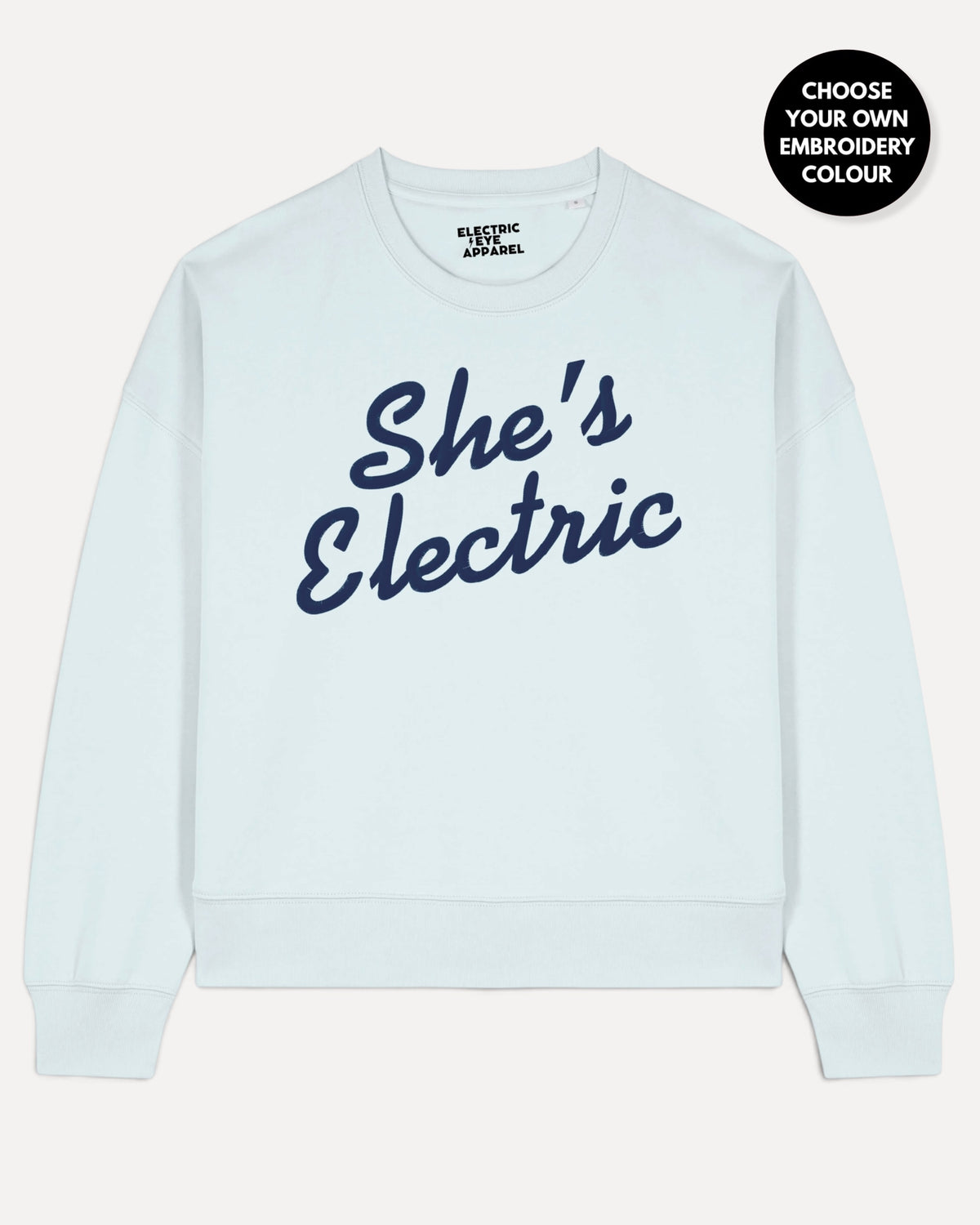 'SEÑOR. SUDADERA UNISEX DE ALGODÓN ORGÁNICO CON BORDADO "BLUE SKY" 