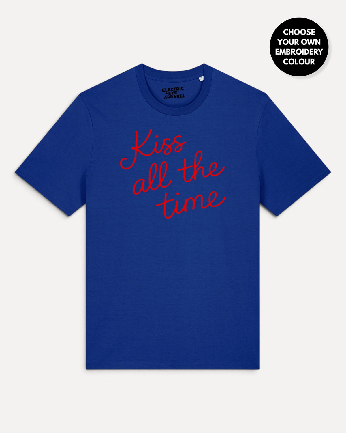 Men's 'KISS ALL THE TIME' embroidered premium organic classic fit 'Creator' t-shirt