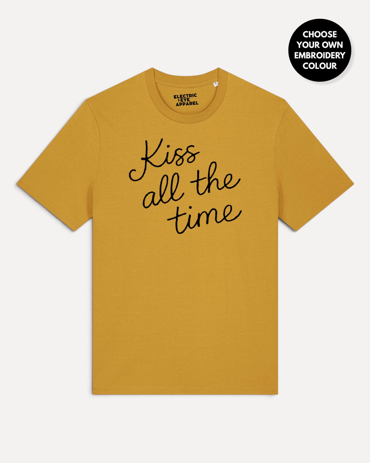 Men's 'KISS ALL THE TIME' embroidered premium organic classic fit 'Creator' t-shirt