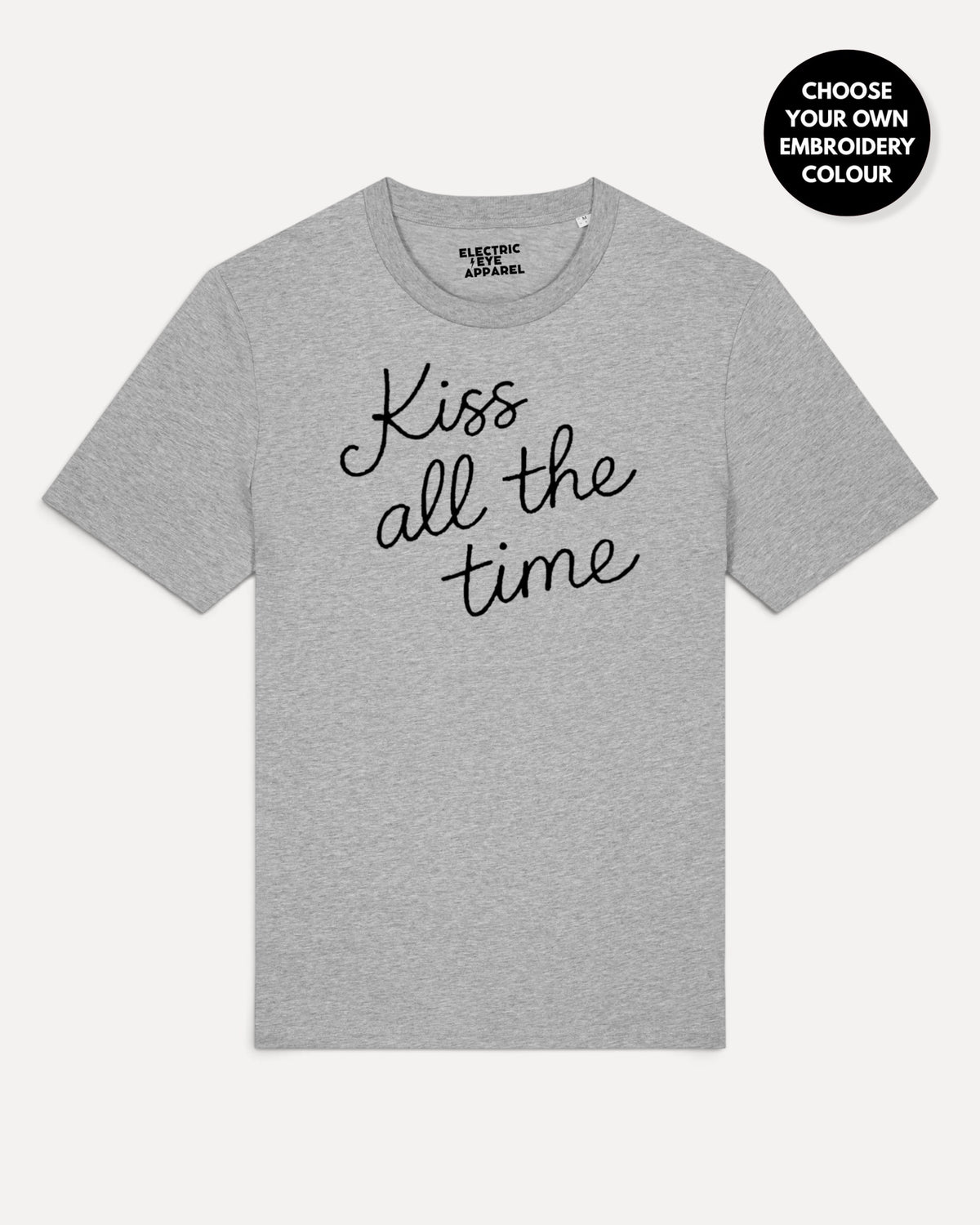 Men's 'KISS ALL THE TIME' embroidered premium organic classic fit 'Creator' t-shirt