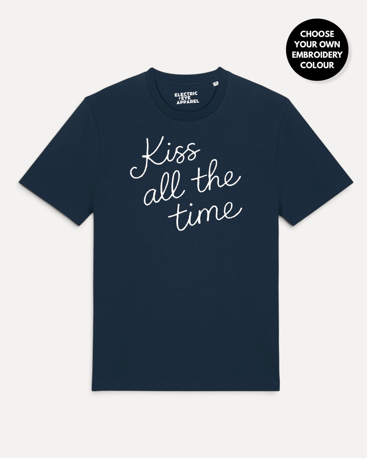 Men's 'KISS ALL THE TIME' embroidered premium organic classic fit 'Creator' t-shirt