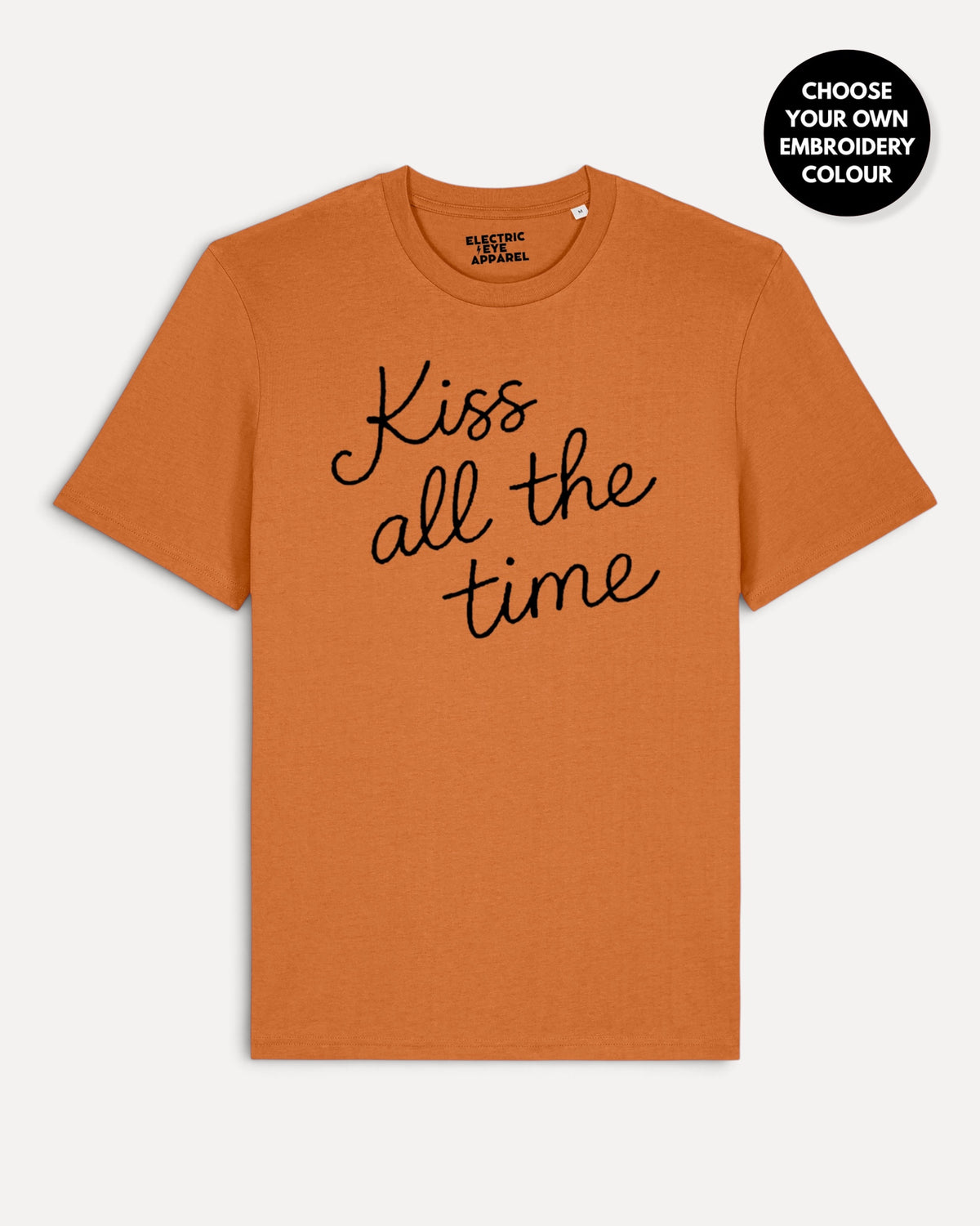 Men's 'KISS ALL THE TIME' embroidered premium organic classic fit 'Creator' t-shirt