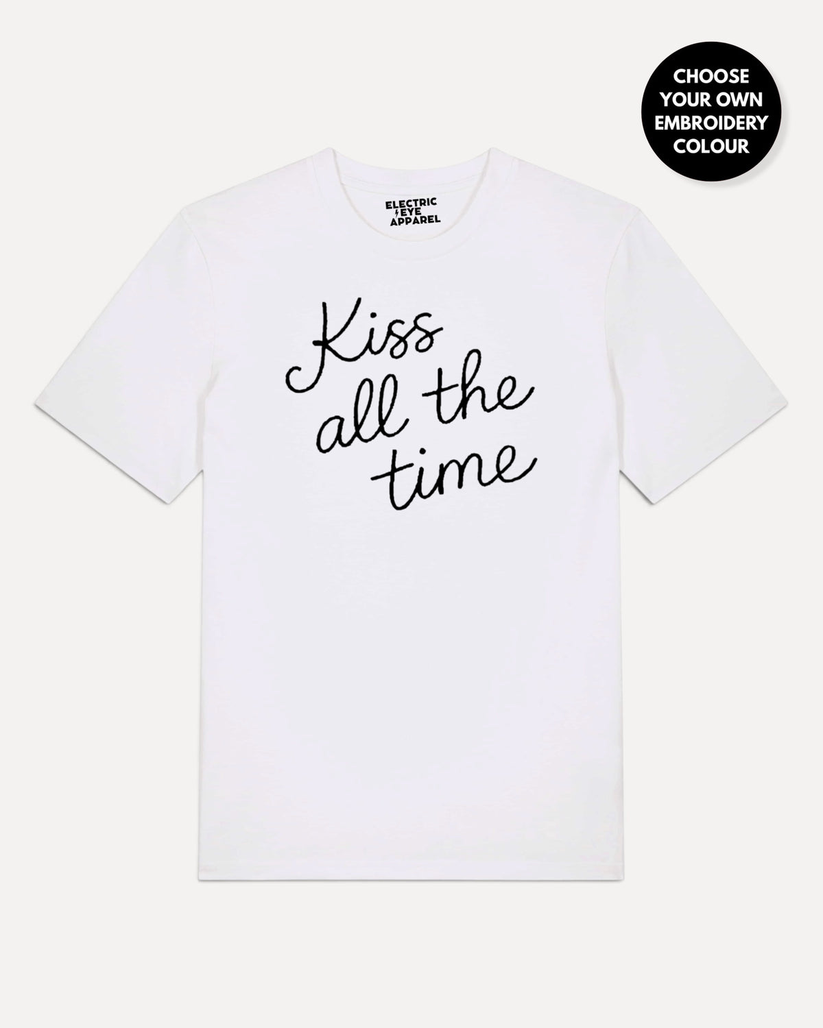 Men's 'KISS ALL THE TIME' embroidered premium organic classic fit 'Creator' t-shirt
