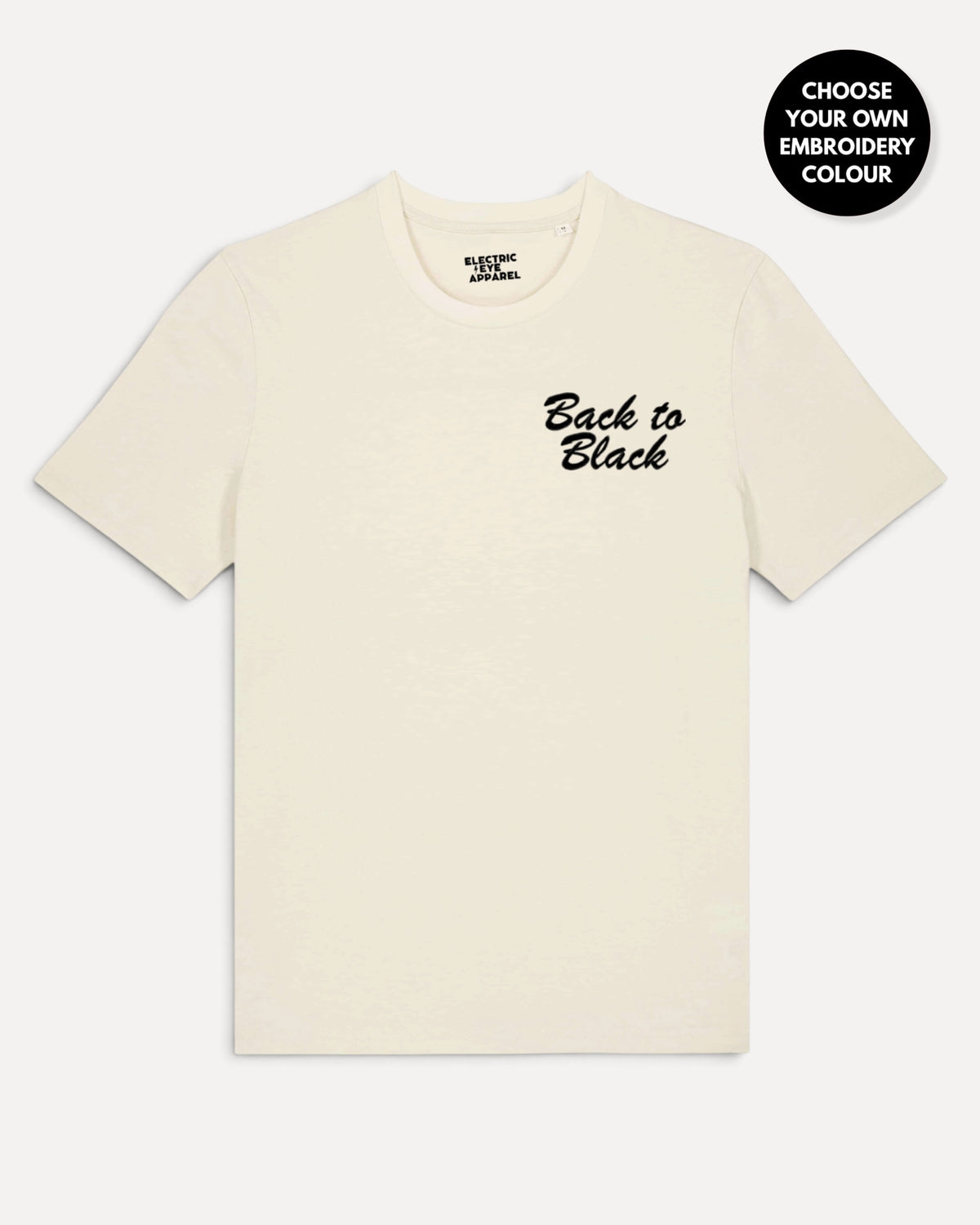 Men's 'BACK TO BLACK' left chest embroidered premium organic classic fit 'Creator' t-shirt