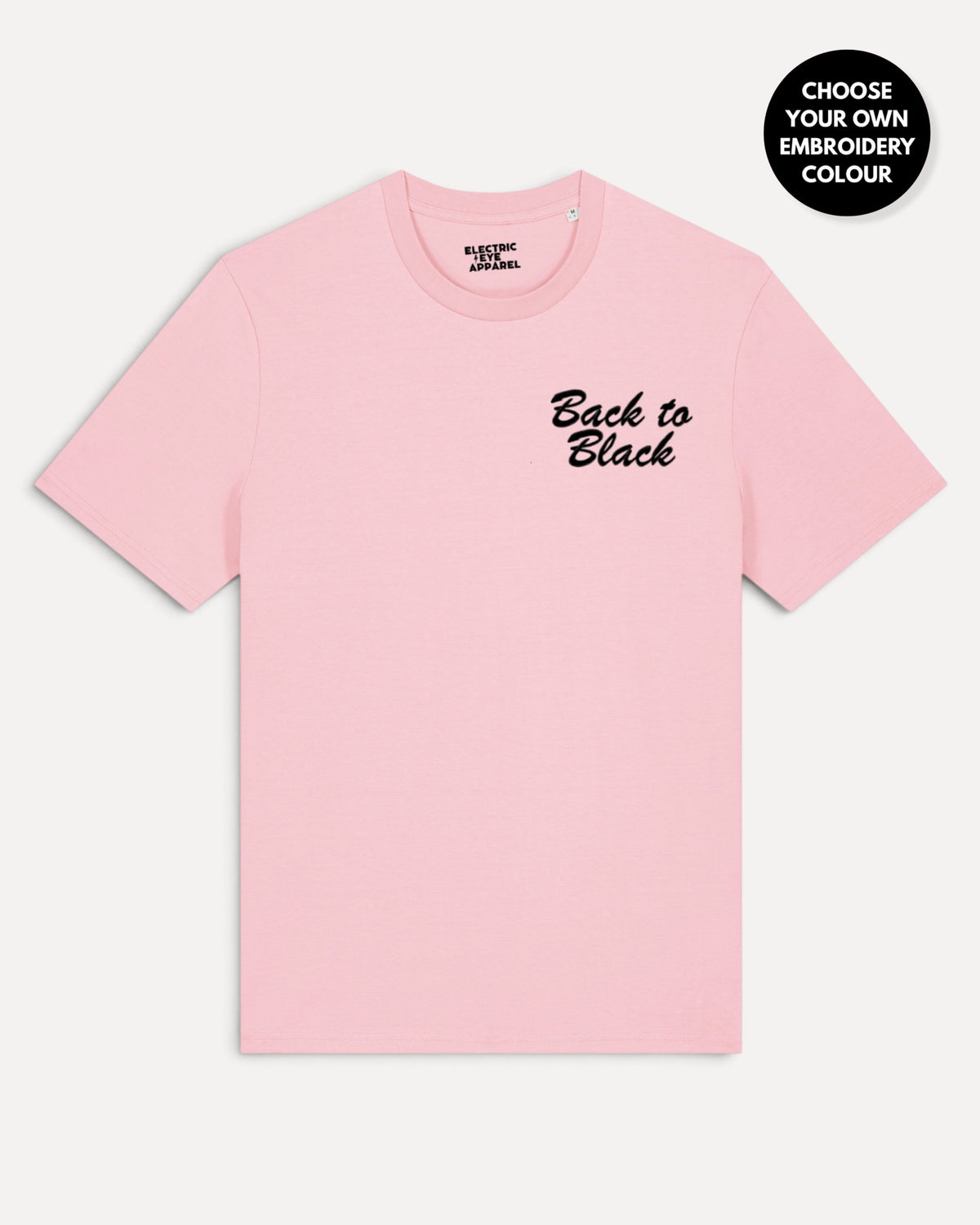 Men's 'BACK TO BLACK' left chest embroidered premium organic classic fit 'Creator' t-shirt