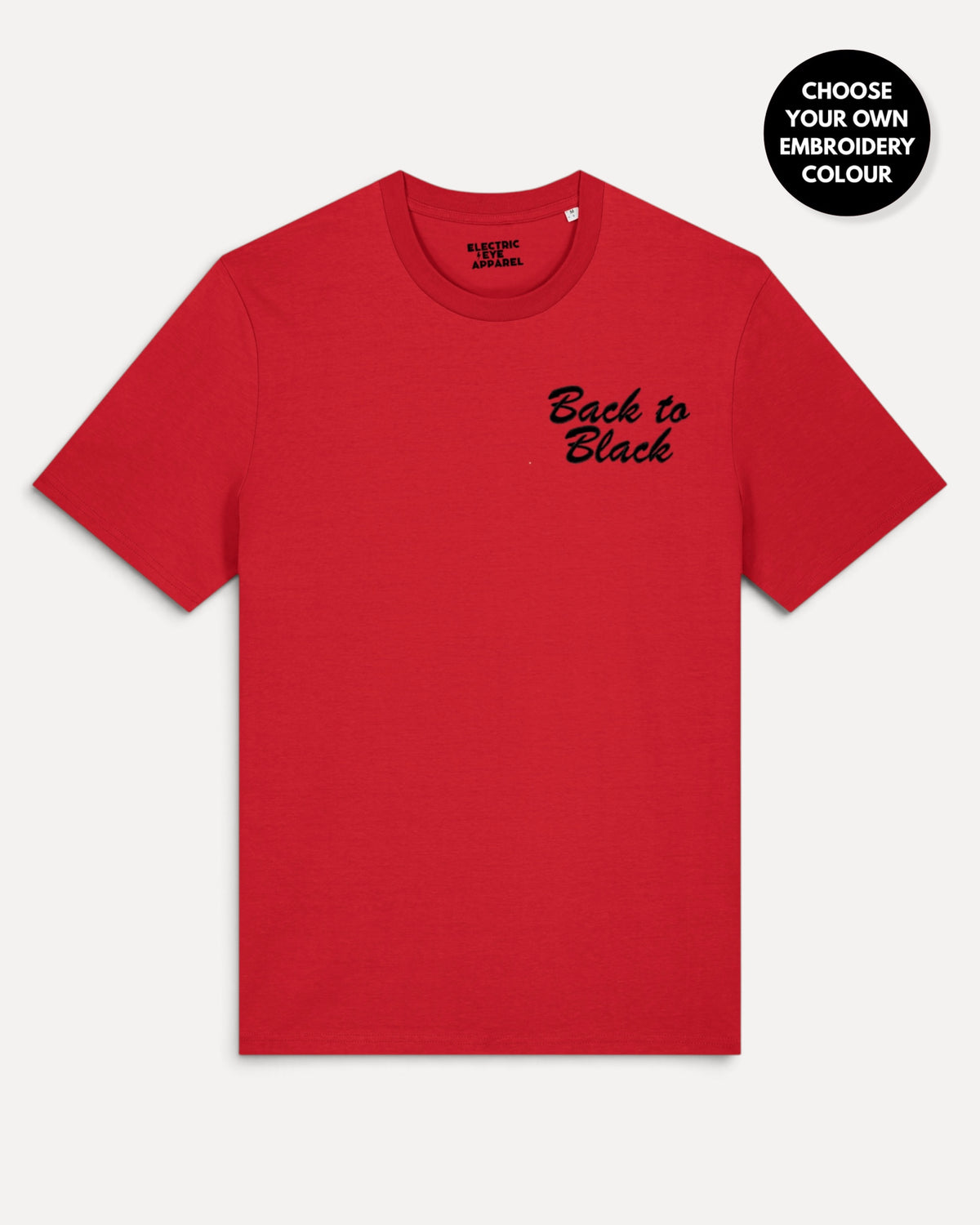 Men's 'BACK TO BLACK' left chest embroidered premium organic classic fit 'Creator' t-shirt