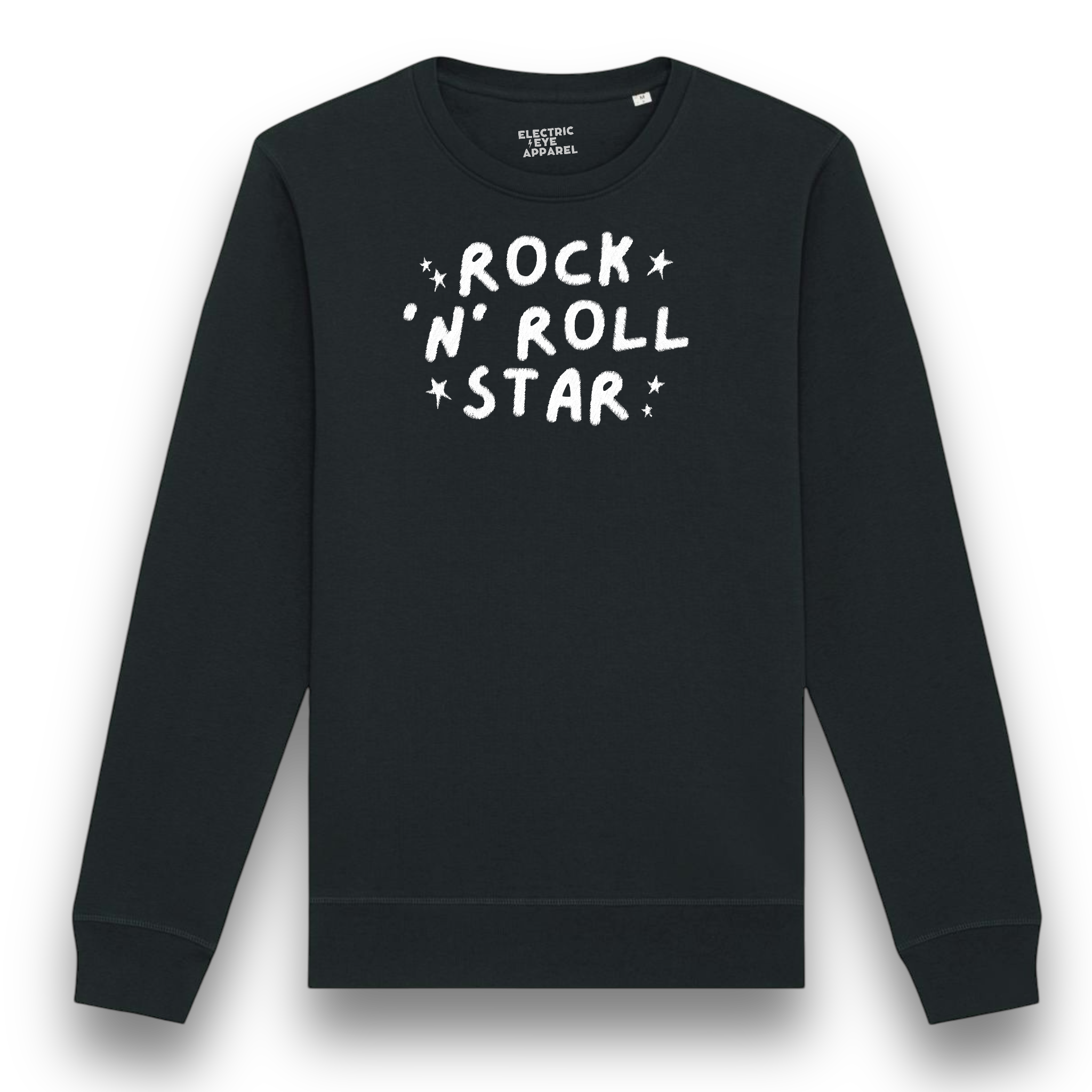 'ROCK 'N' ROLL STAR' embroidered premium organic cotton unisex sweatshirt - inspired by Oasis