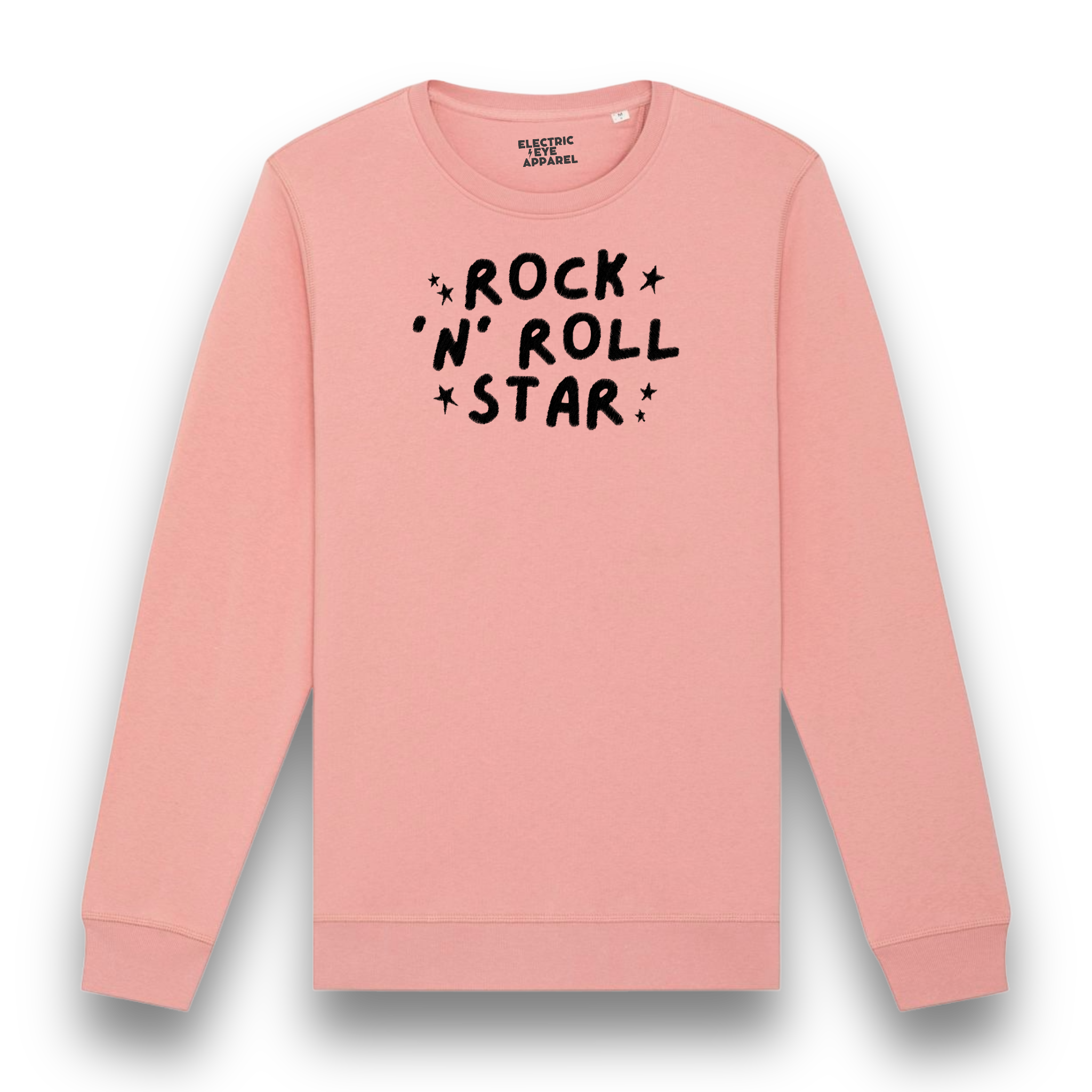 'ROCK 'N' ROLL STAR' embroidered premium organic cotton unisex sweatshirt - inspired by Oasis