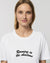 SAMPLE SALE 'RUNNING IN THE SHADOWS' EMBROIDERED WOMEN'S ORGANIC COTTON T-SHIRT DRESS (SIZE MEDIUM)
