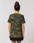 SAMPLE SALE 'LUST FOR LIFE' EMBROIDERED UNISEX CAMO PRINT ORGANIC COTTON T-SHIRT (SIZE XS)