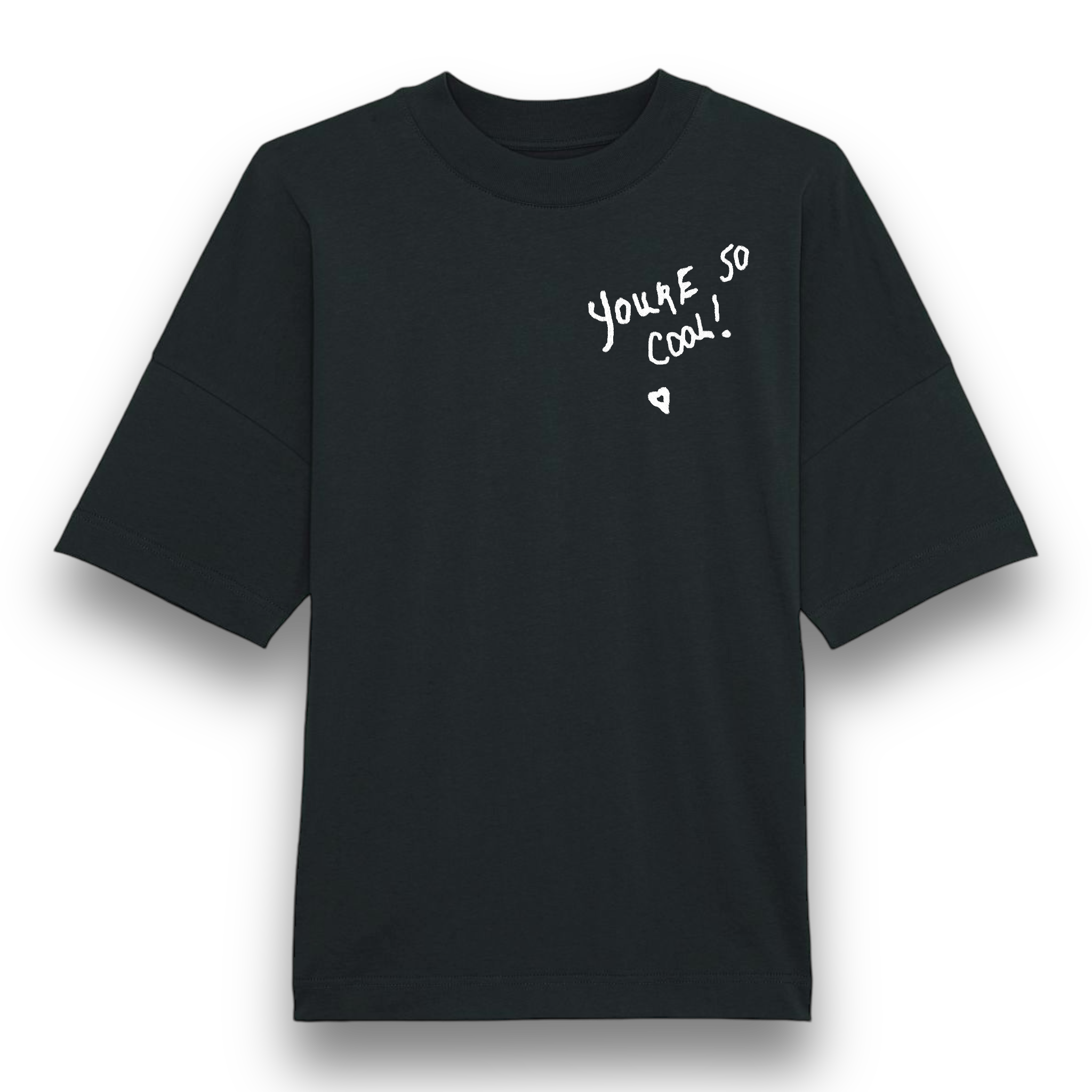 'YOU'RE SO COOL' embroidered heavy weight organic cotton men's drop shoulder 'blaster' t-shirt - inspired by True Romance