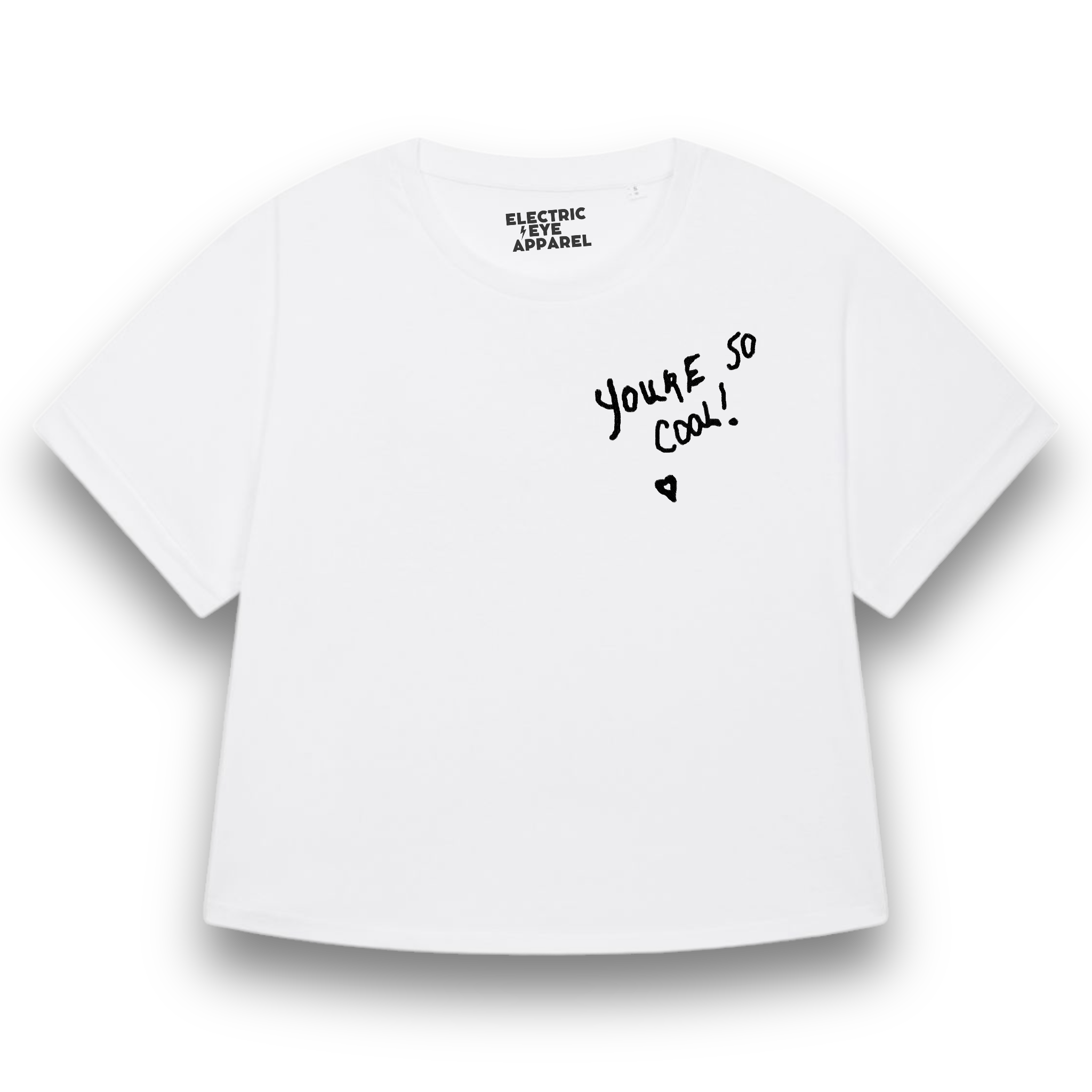 'YOU'RE SO COOL' embroidered premium organic women's 90s 'collider' t-shirt - inspired by True Romance