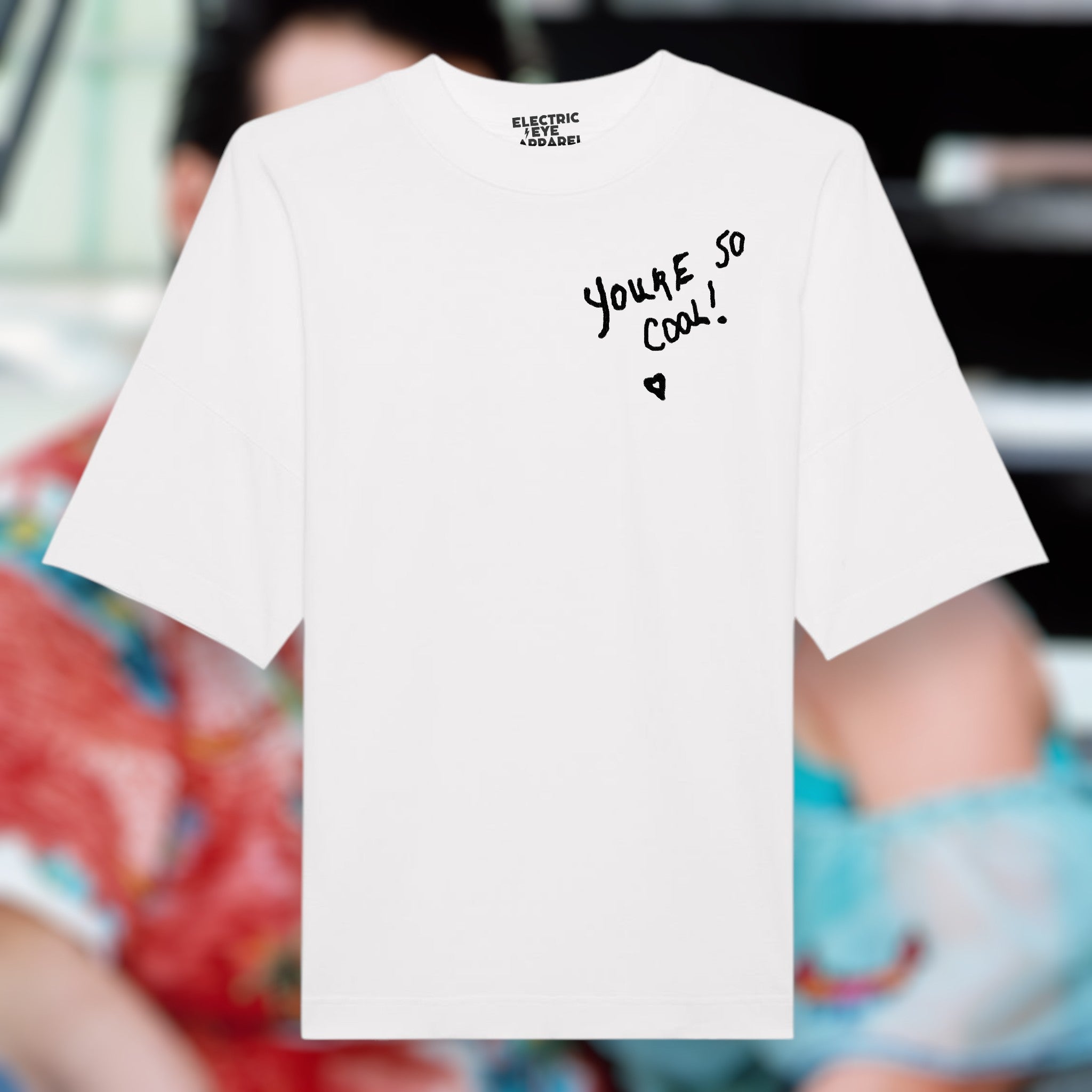 'YOU'RE SO COOL' embroidered heavy weight organic cotton men's drop shoulder 'blaster' t-shirt - inspired by True Romance