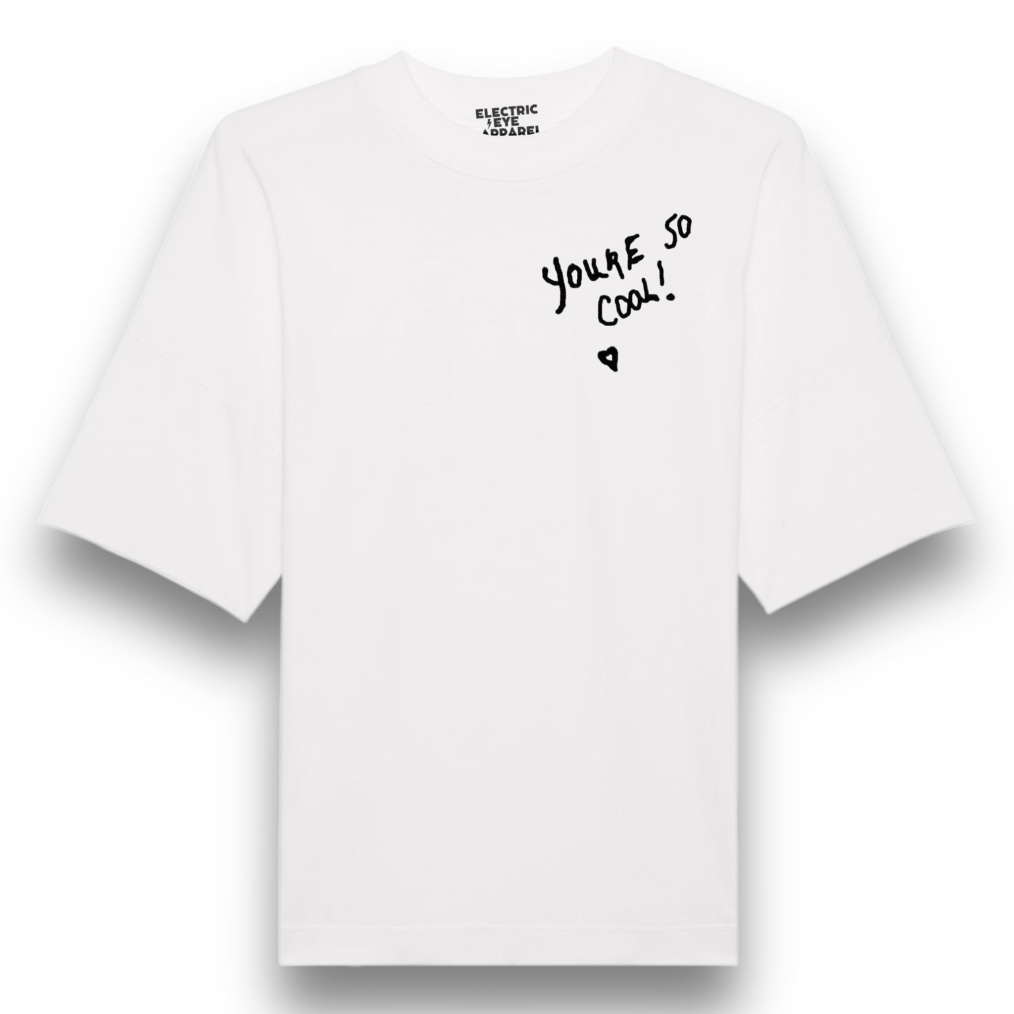 'YOU'RE SO COOL' embroidered heavy weight organic cotton men's drop shoulder 'blaster' t-shirt - inspired by True Romance