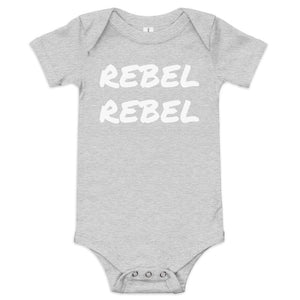 REBEL REBEL Printed Baby Short Sleeve One Piece Baby-Grow