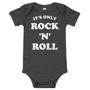 IT'S ONLY ROCK 'N' ROLL (BUT I LIKE IT) Front & Back Printed Baby Short Sleeve One Piece Baby-grow