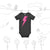 Premium Printed Bold Bowie Bolt - Baby short sleeve one piece soft organic cotton babygrow - Pink Bolt