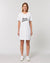 SAMPLE SALE 'BOWIE FOREVER' (WITH STAR DETAIL) EMBROIDERED WOMEN'S ORGANIC COTTON T-SHIRT DRESS (SIZE MEDIUM)