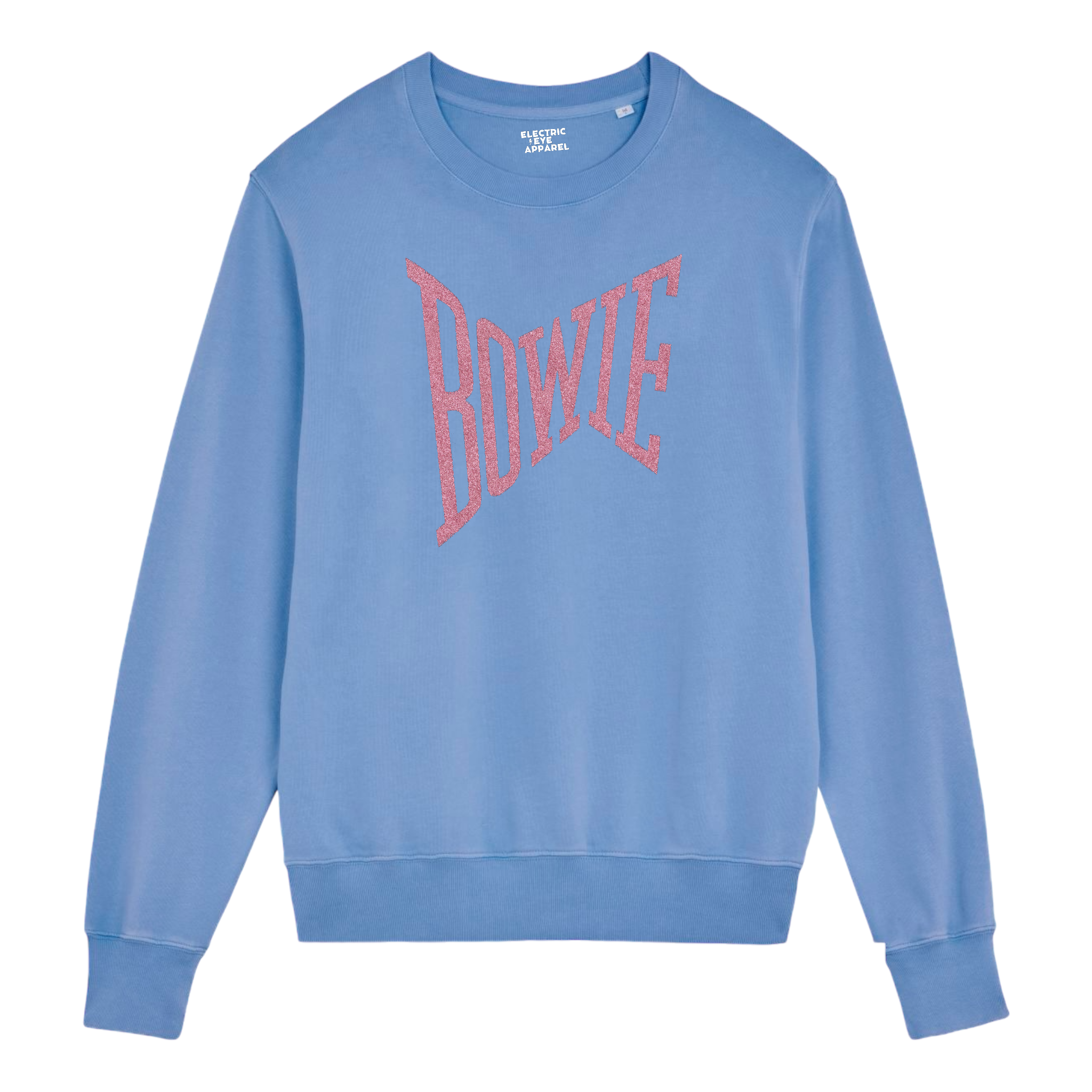 Limited Edition 'BOWIE' glitter embroidered organic unisex vintage style 'matcher' sweatshirt