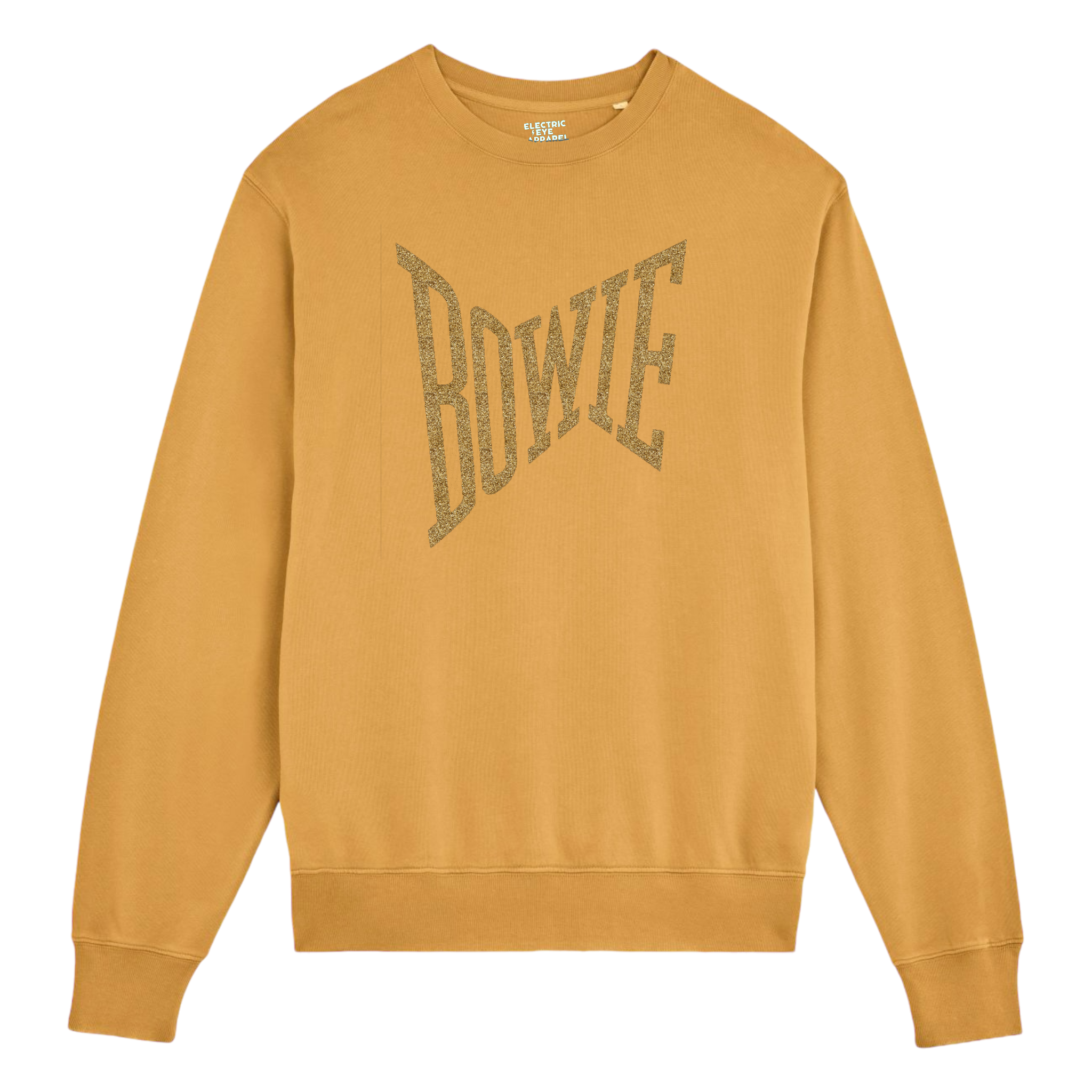 Limited Edition 'BOWIE' glitter embroidered organic unisex vintage style 'matcher' sweatshirt