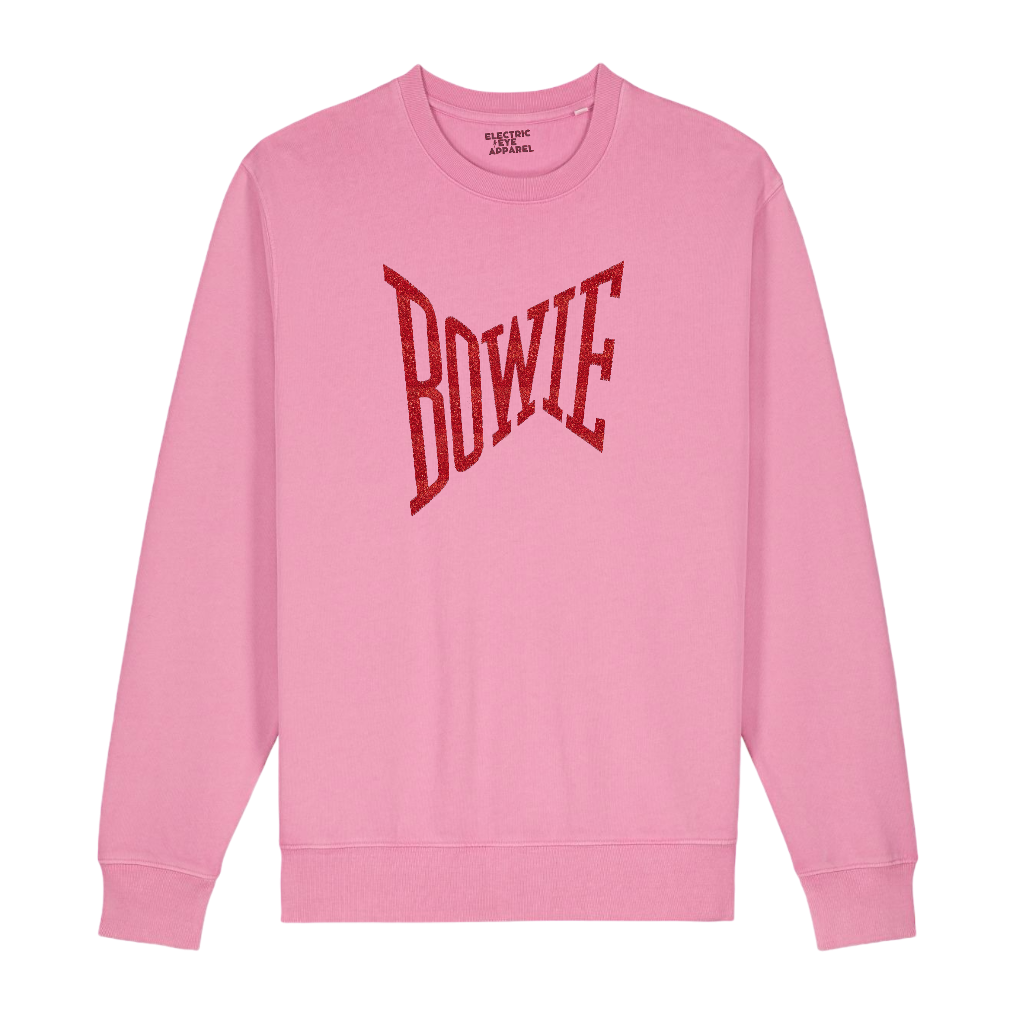 Limited Edition 'BOWIE' glitter embroidered organic unisex vintage style 'matcher' sweatshirt