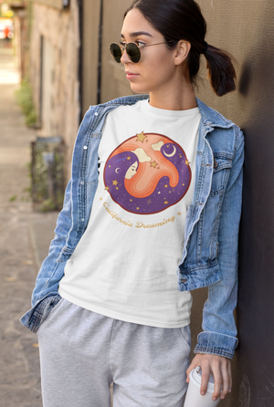 California Dreaming Cosmic 60s Graphic Printed Unisex organic cotton t-shirt