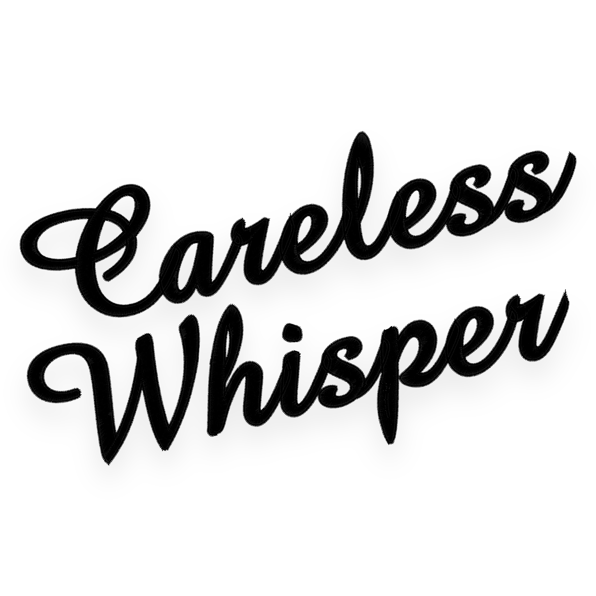 'CARELESS WHISPER' left chest embroidered premium organic iconic mid-light women's 'Serena' t-shirt - inspired by George Michael