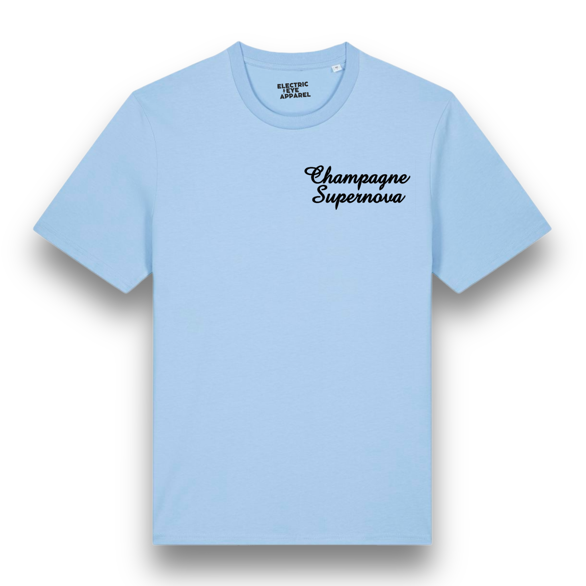 'CHAMPAGNE SUPERNOVA' left chest embroidered premium organic unisex medium fit 'creator' t-shirt - inspired by Oasis