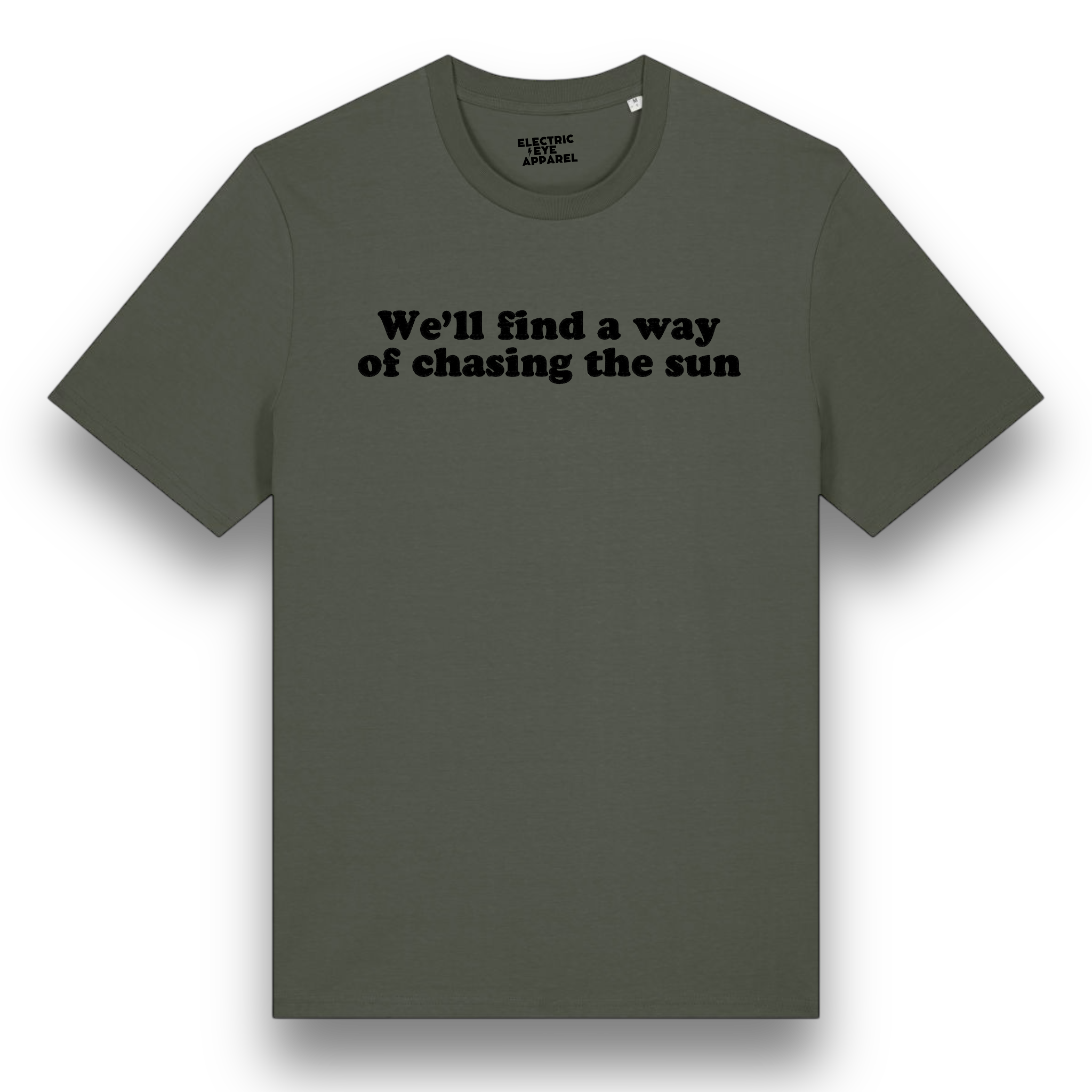 'WE'LL FIND A WAY OF CHASING THE SUN' embroidered premium organic iconic men's 'Creator 2.0' t-shirt - inspired by Oasis