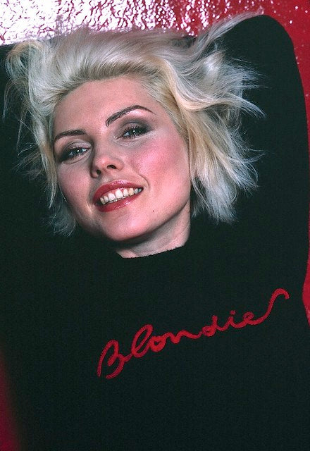 Debbie Harry inspired Blondie Premium Embroidered Unisex organic raglan vintage 70s style sweatshirt